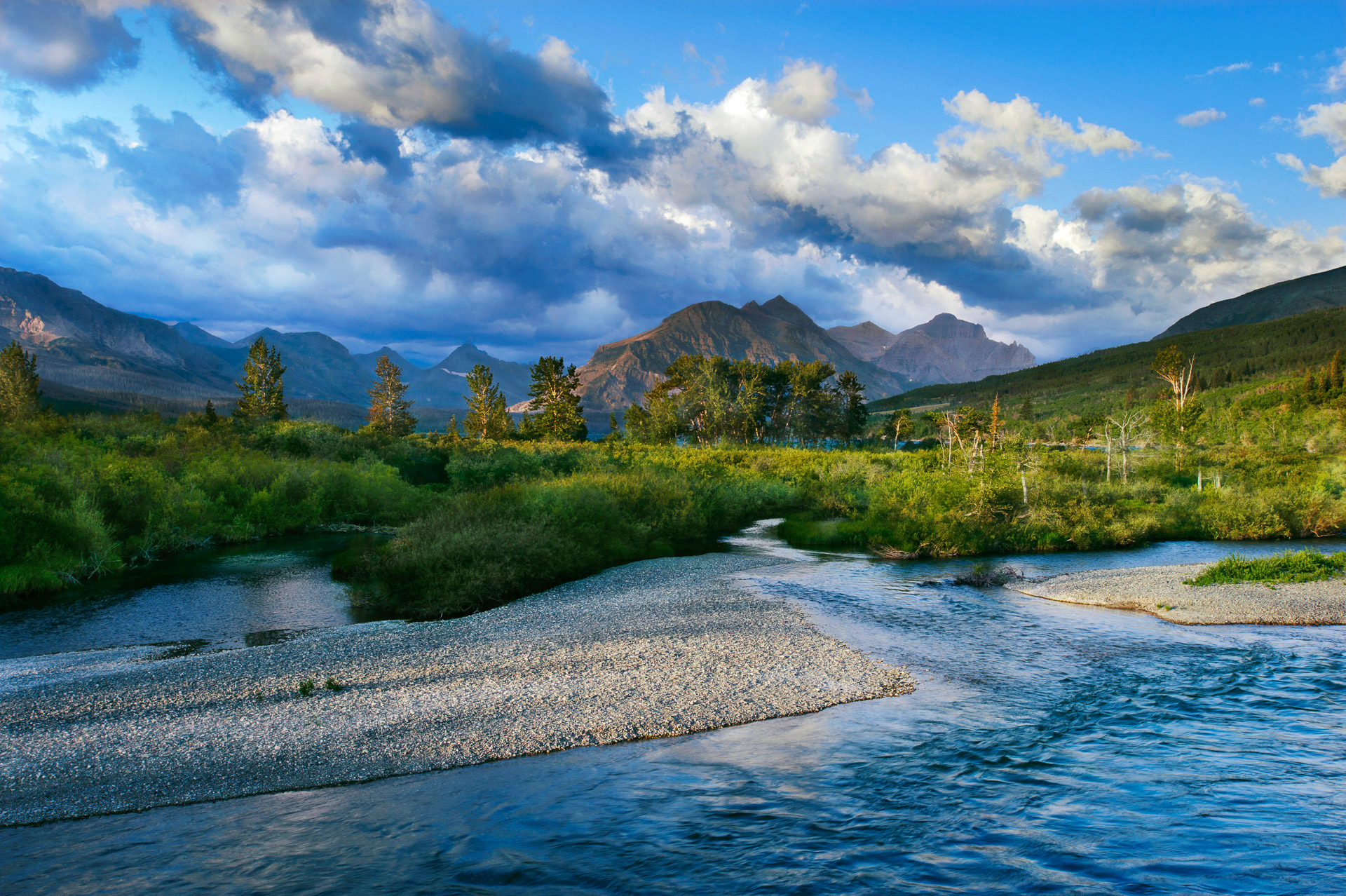 24 August 2012: St. Mary's River in Glacier National Park, MT
