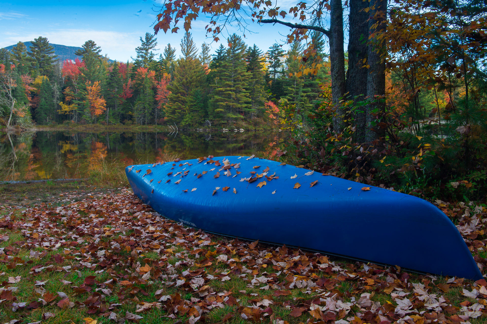 29 September 2014: Lake Durant Campground in the Adirondack Mountains, NY.