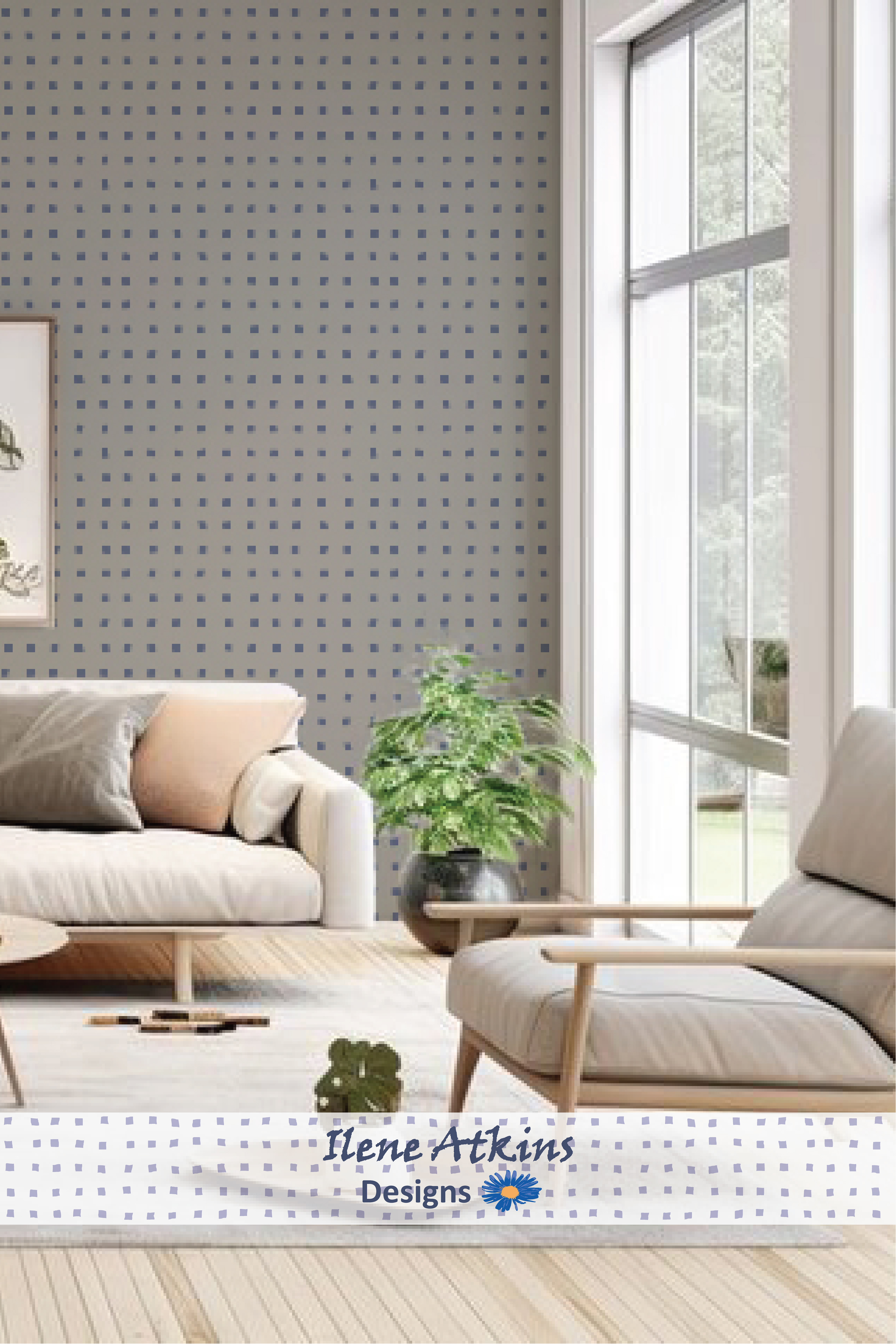 Forest Walk Wallpaper, Cottage Woodland Collection, Ilene Atkins Designs, surface pattern designer, nature inspired textile designs, seamless repeat patterns for wallpaper, fabrics, home goods, textiles, stationery