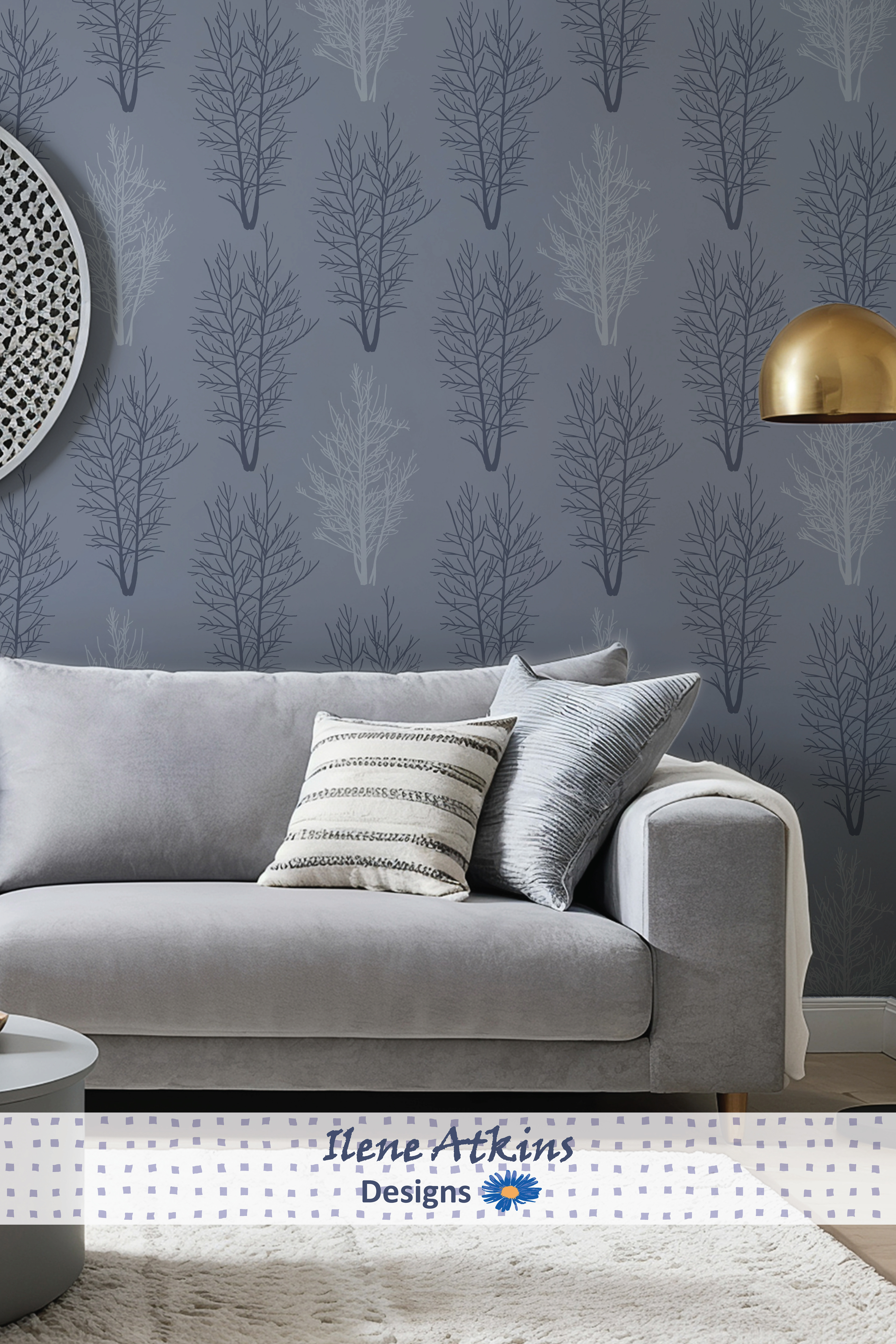 Gentle Woodland Wallpaper | Ilene Atkins Designs
