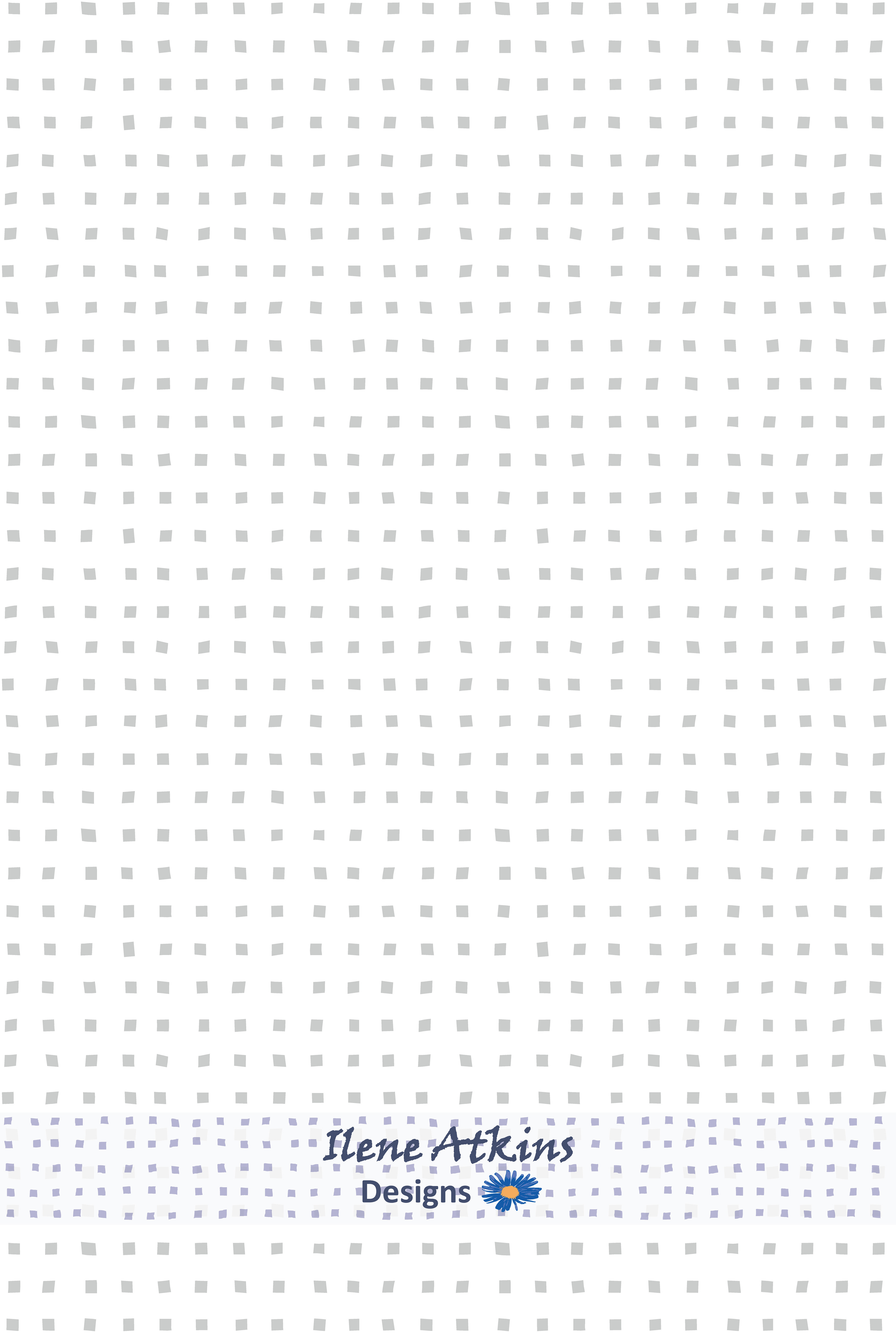 Dot Dot Dot Pattern in the Winter Woodland Collection by Ilene Atkins Designs, featuring playful square polka dots in a soft grey on a white background in a seamless repeat pattern 