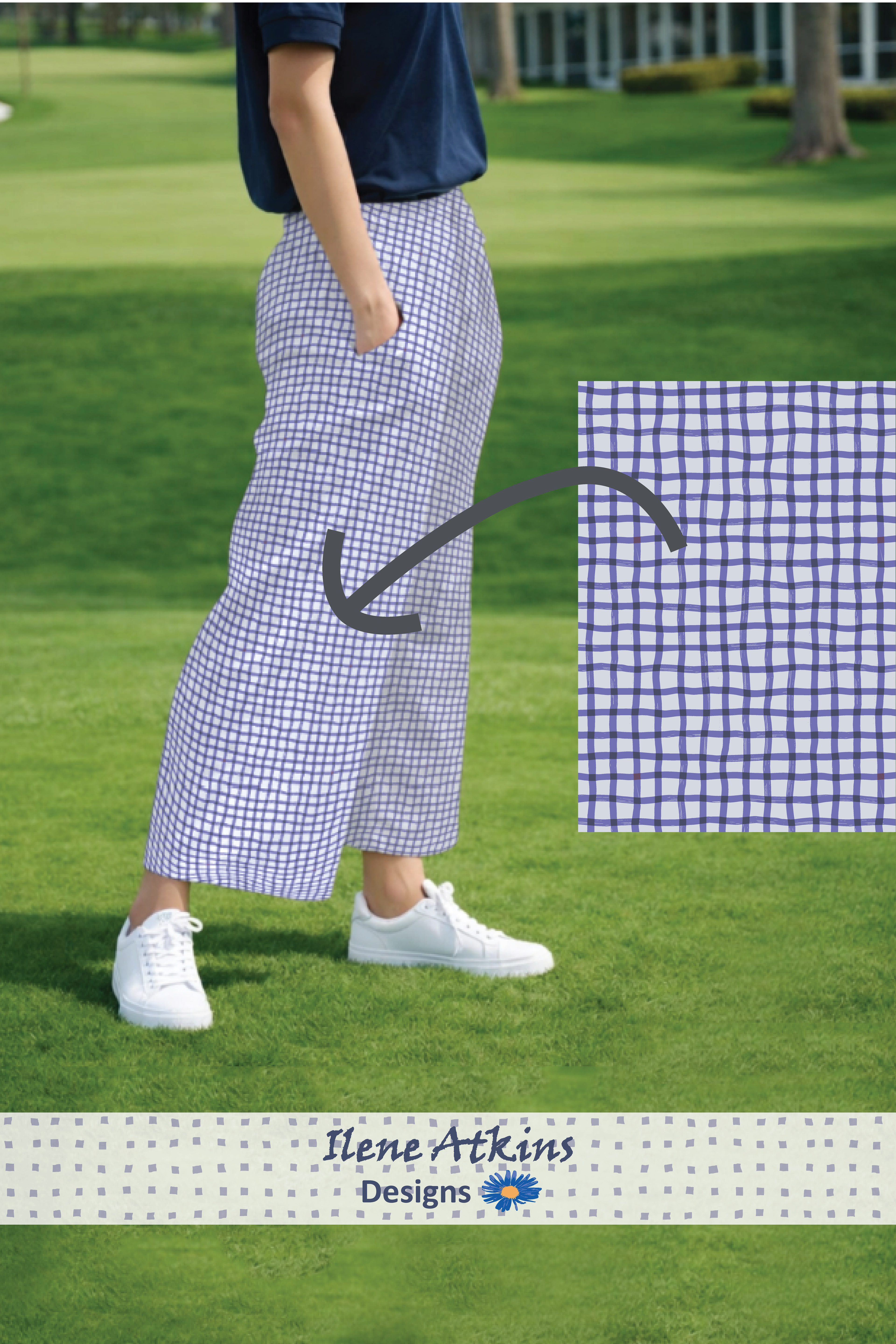 Forest Path Pattern on Pants | Winter Woodland Collection | Ilene Atkins Designs