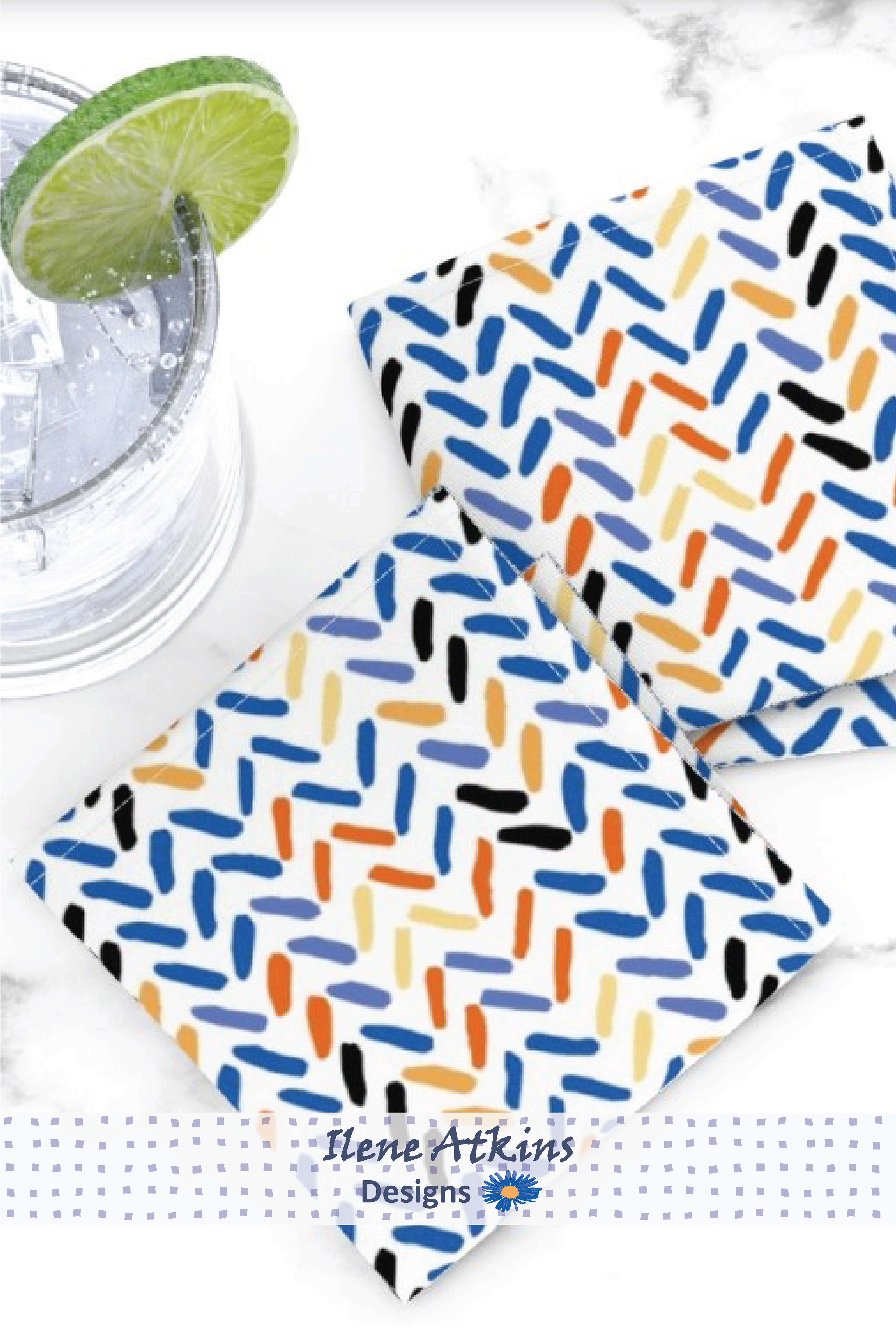 Busy Bees Napkins | Ilene Atkins Designs | Monarch Migration Collection