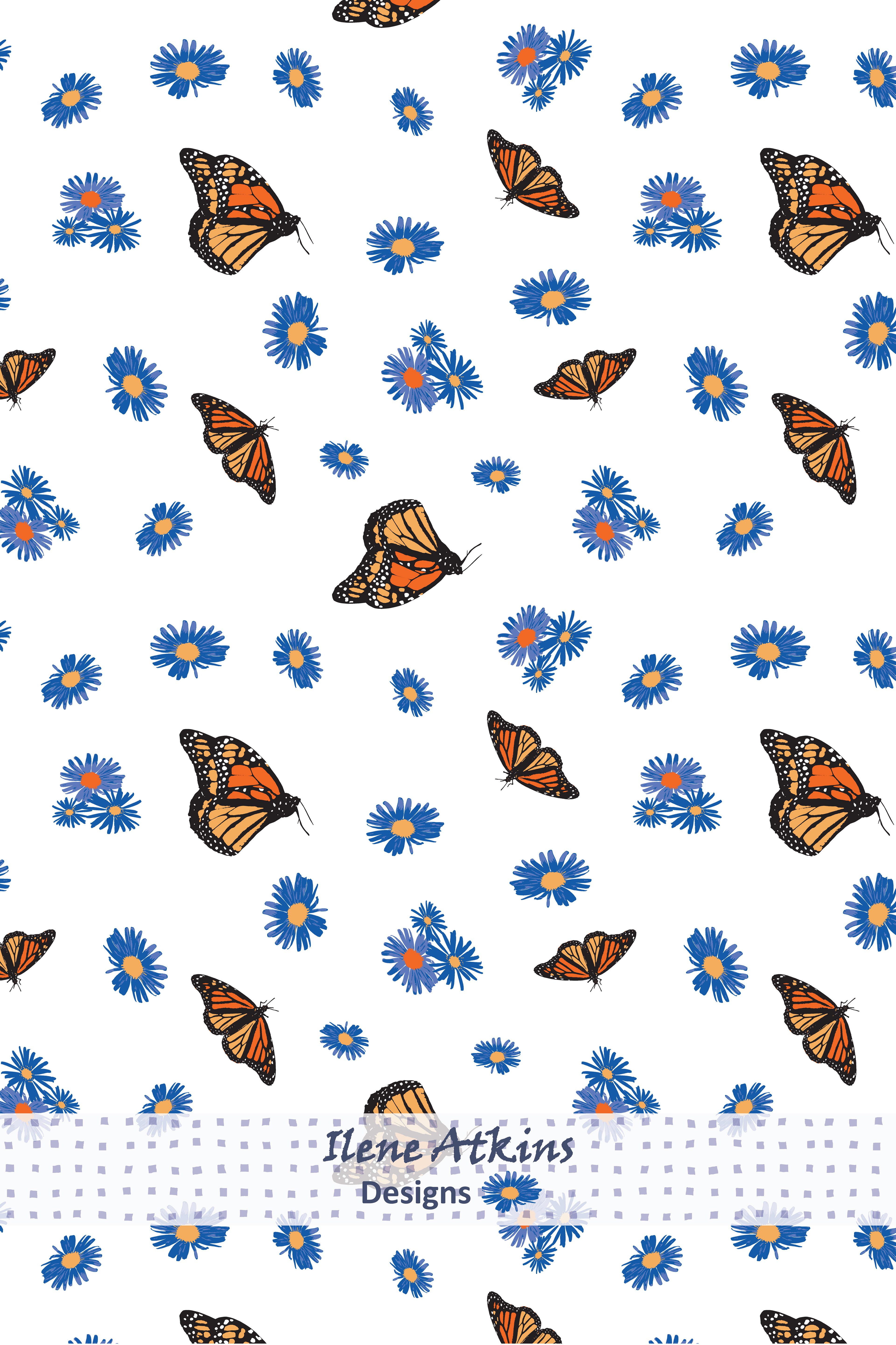 Monarchs in the Asters | Monarch Migration Collection | Ilene Atkins Designs