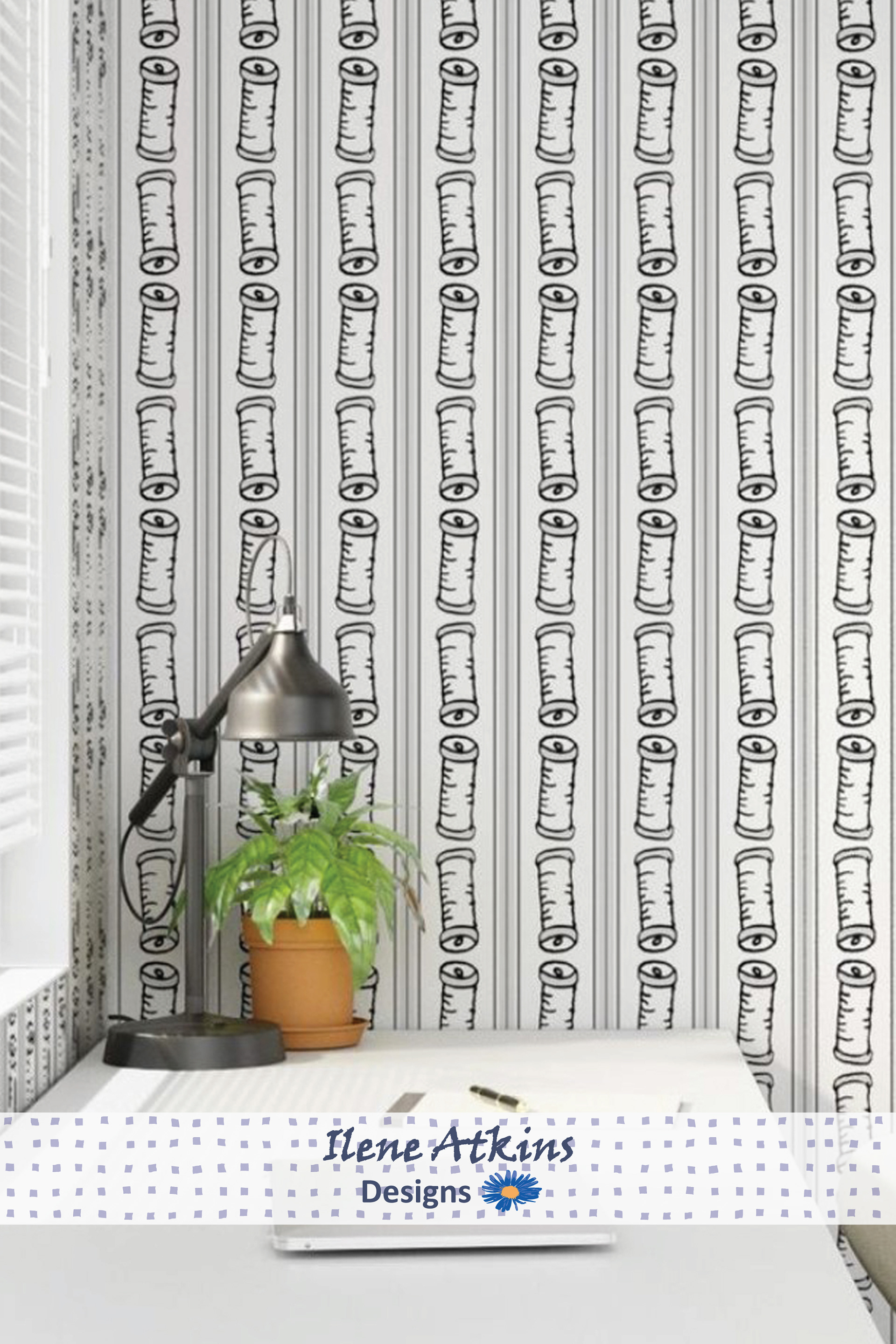Spools Design | Patchwork Collection | Wallpaper