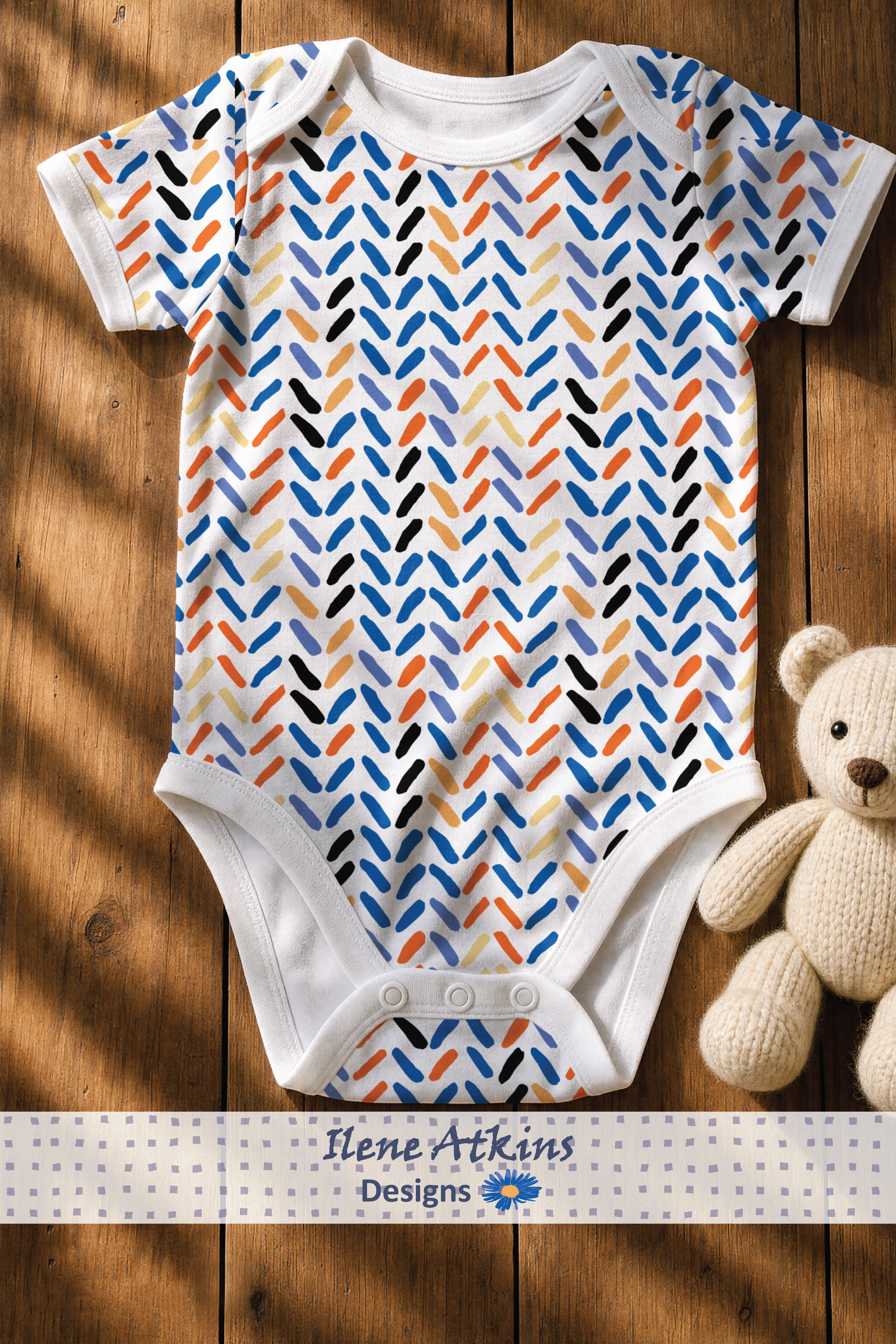 Busy Bees Baby Onesie | Ilene Atkins Designs | Monarch Migration Collection