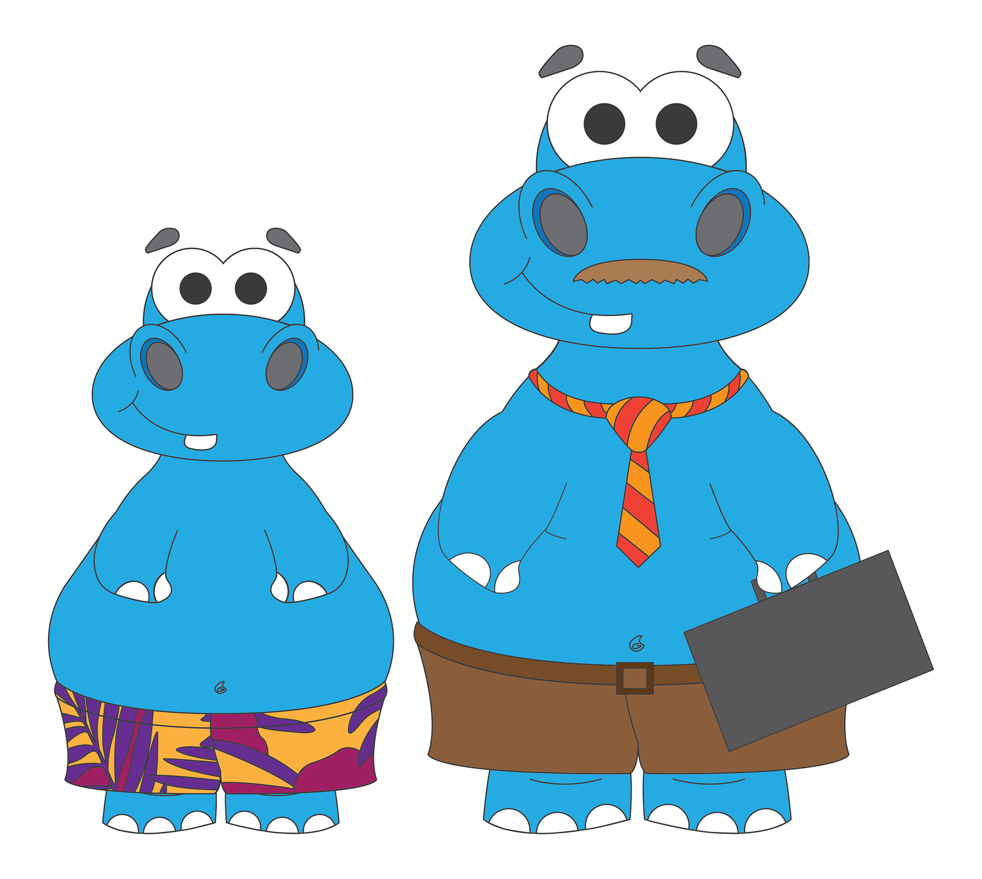 Illustration: My Characters "Hector" and "Heston"