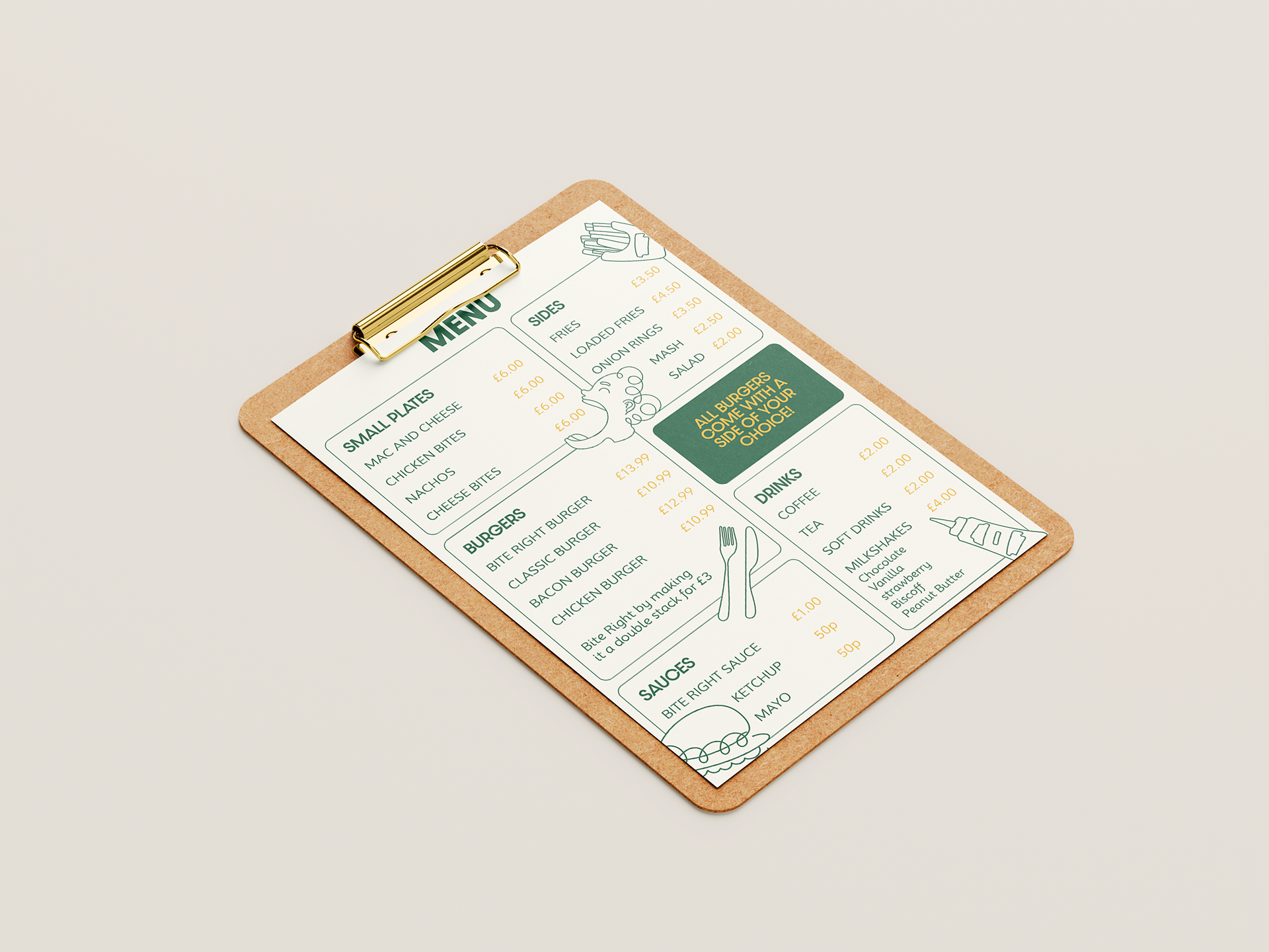 Full Bite Right Menu