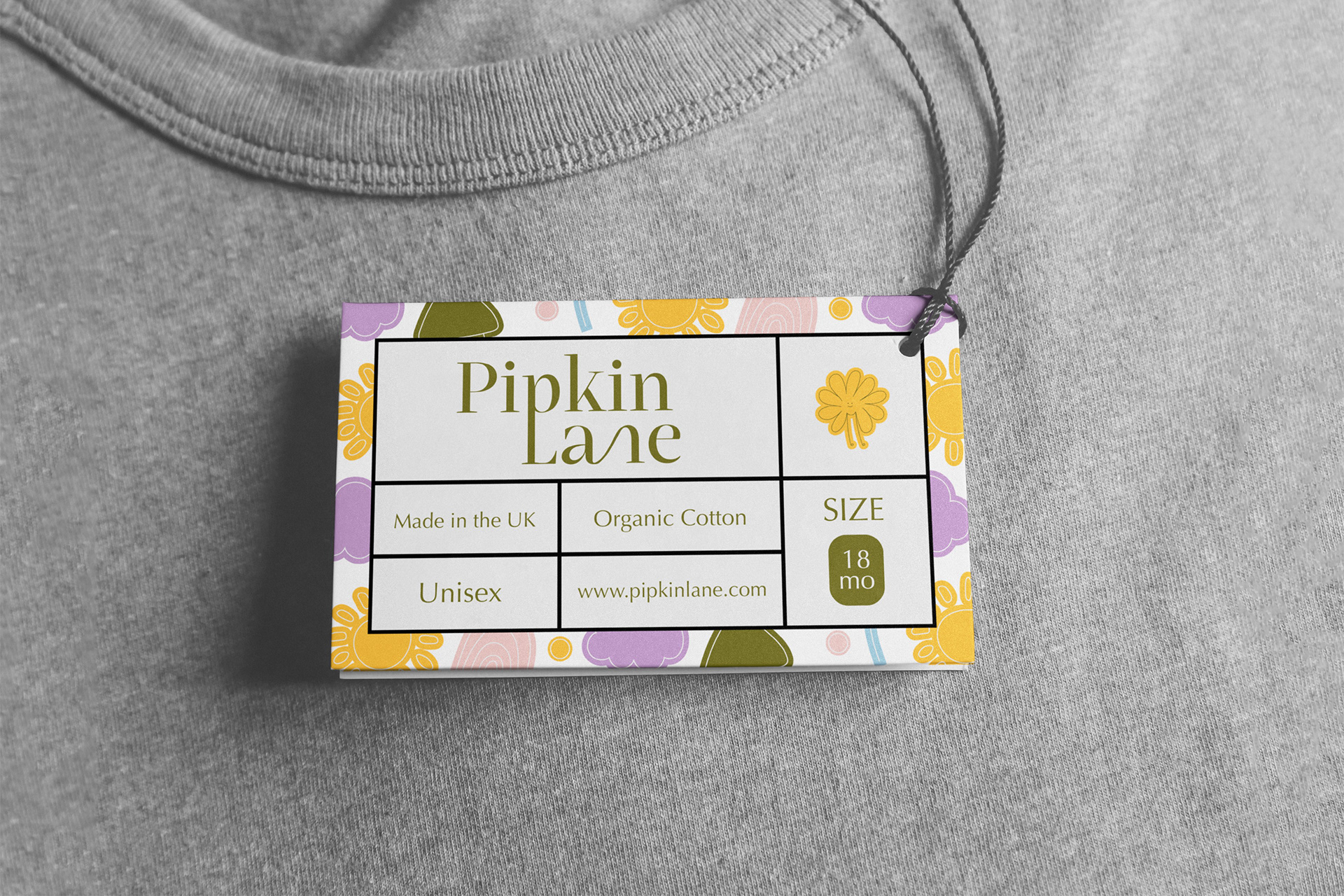 Mock up of a clothing Label