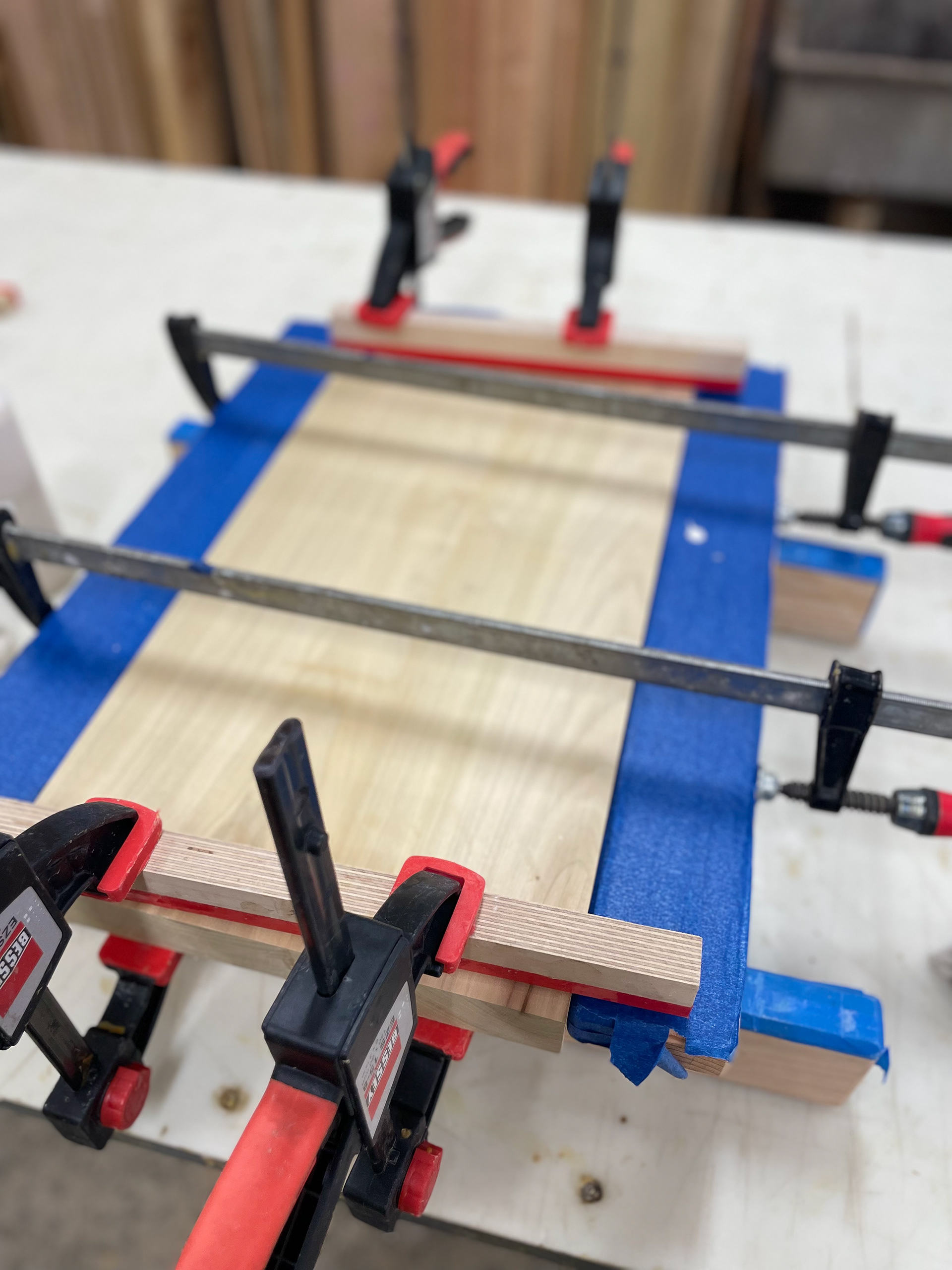 gluing seat panels