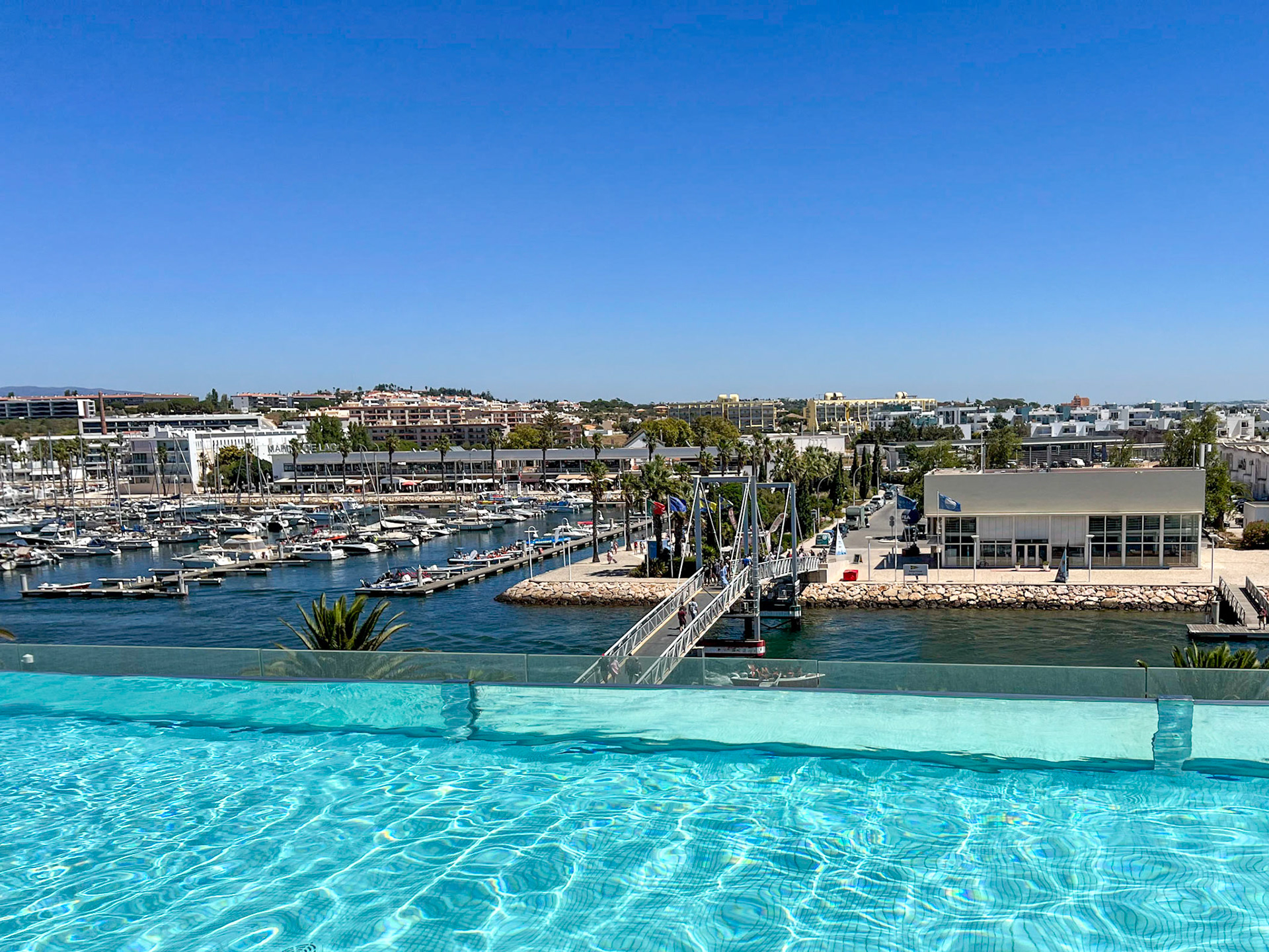 Lagos marina from the Lagos Avenida Hotel