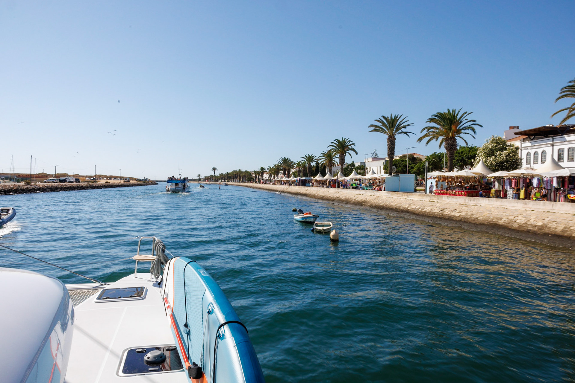 Heading out from the Lagos marina