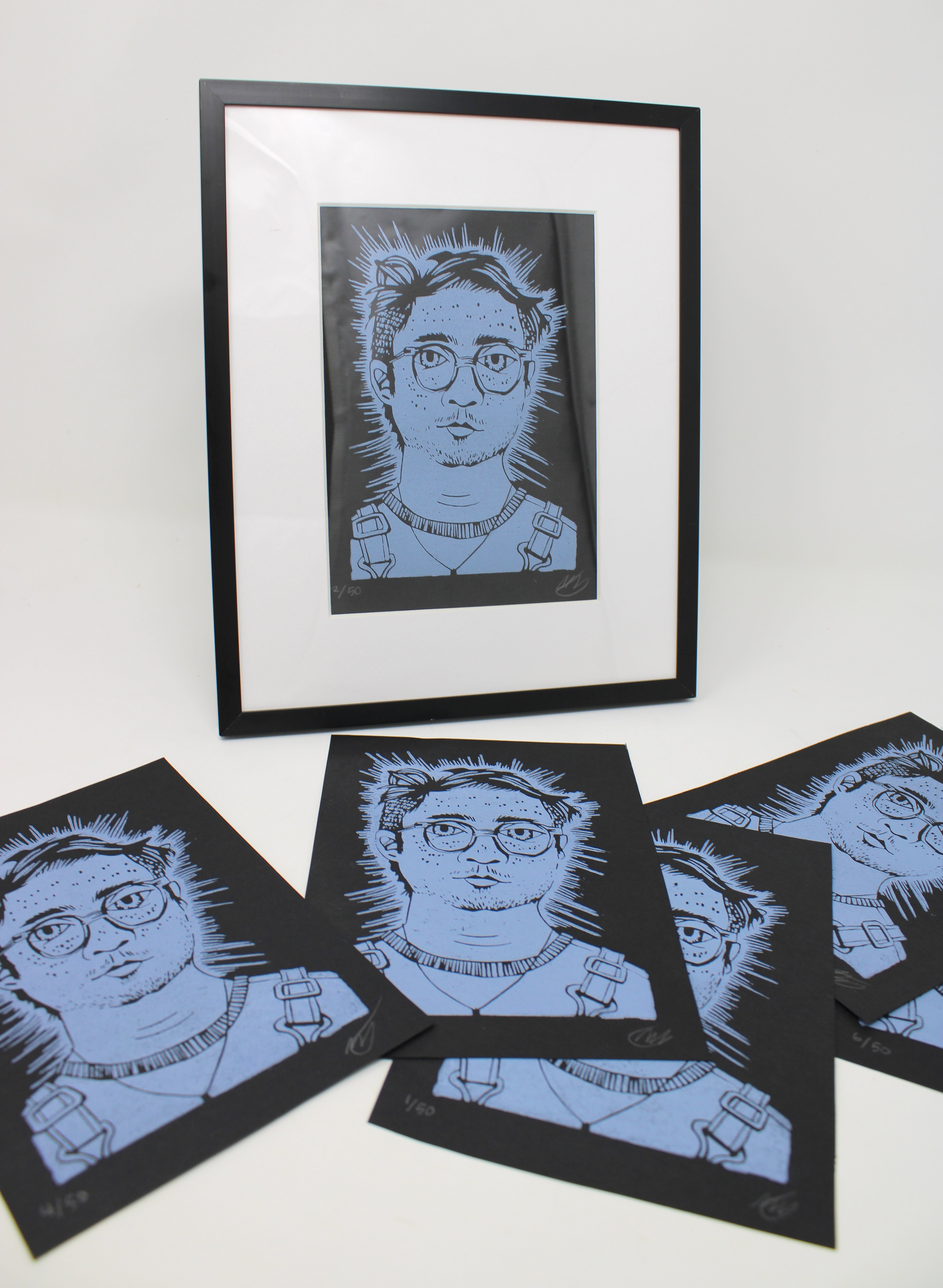 "Self Portrait," 5 x 7"