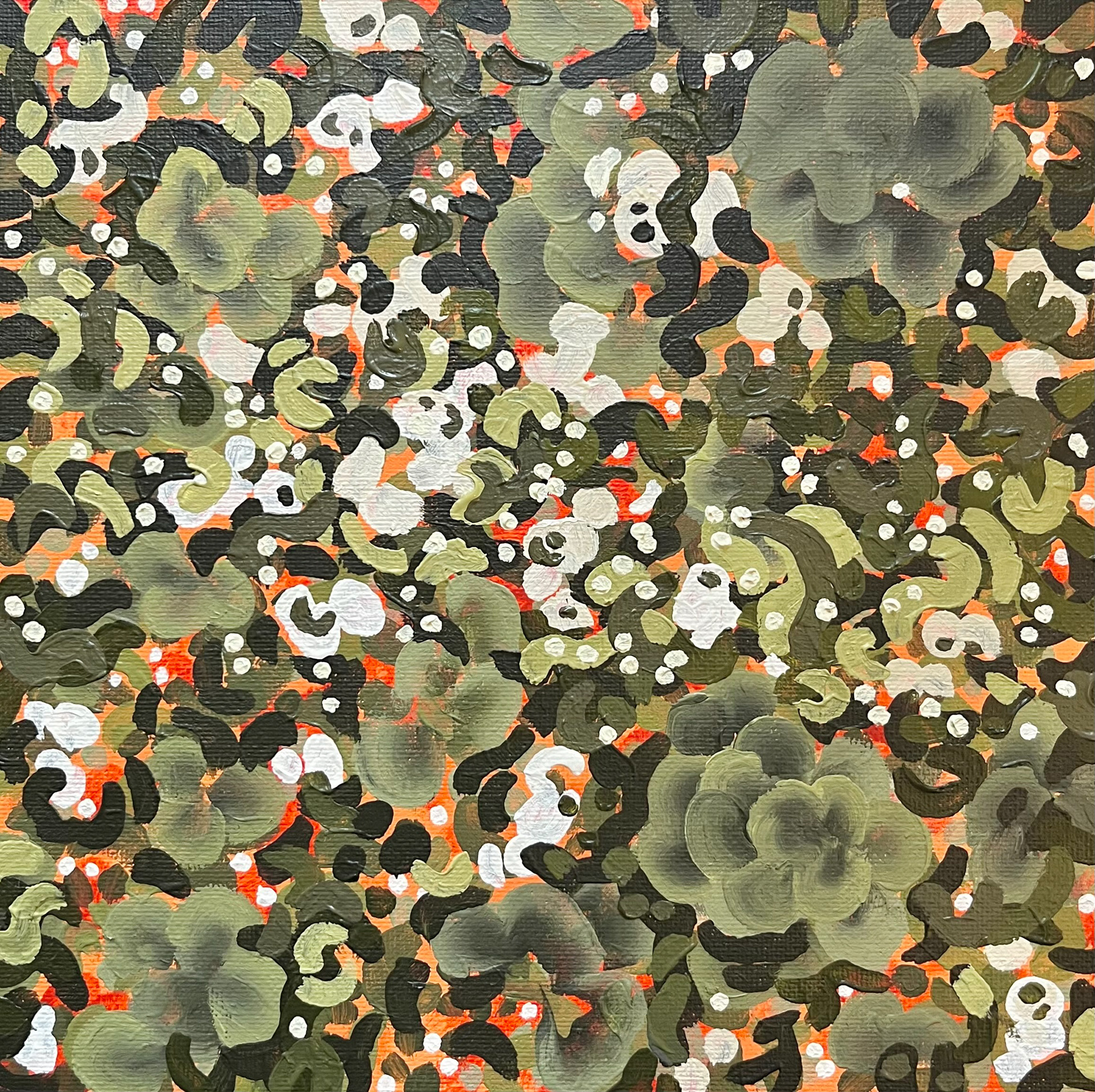 Tidepool #2, acrylic paint, 8 x 8"