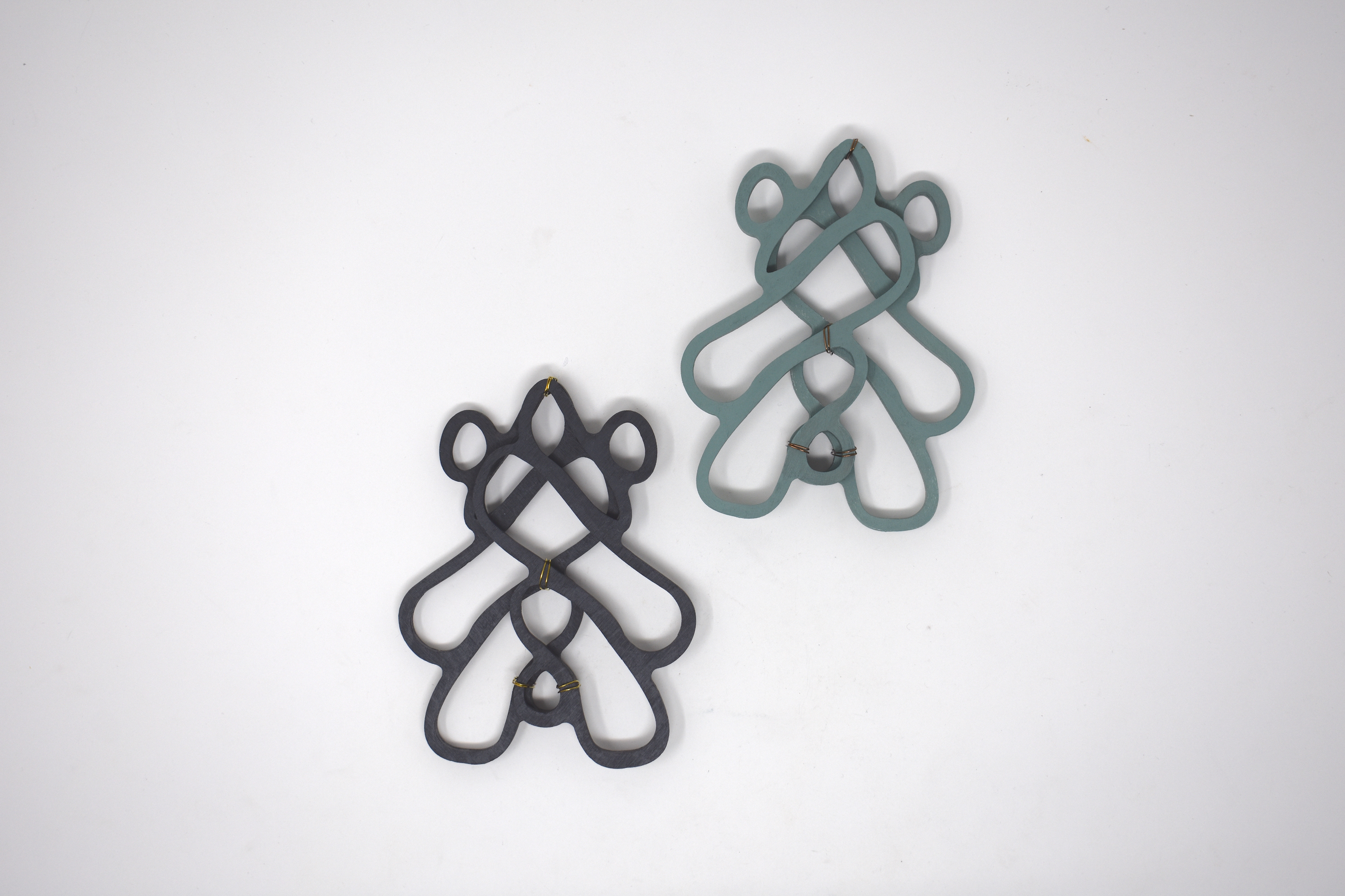 Reflection (green and grey), 4 x 5"