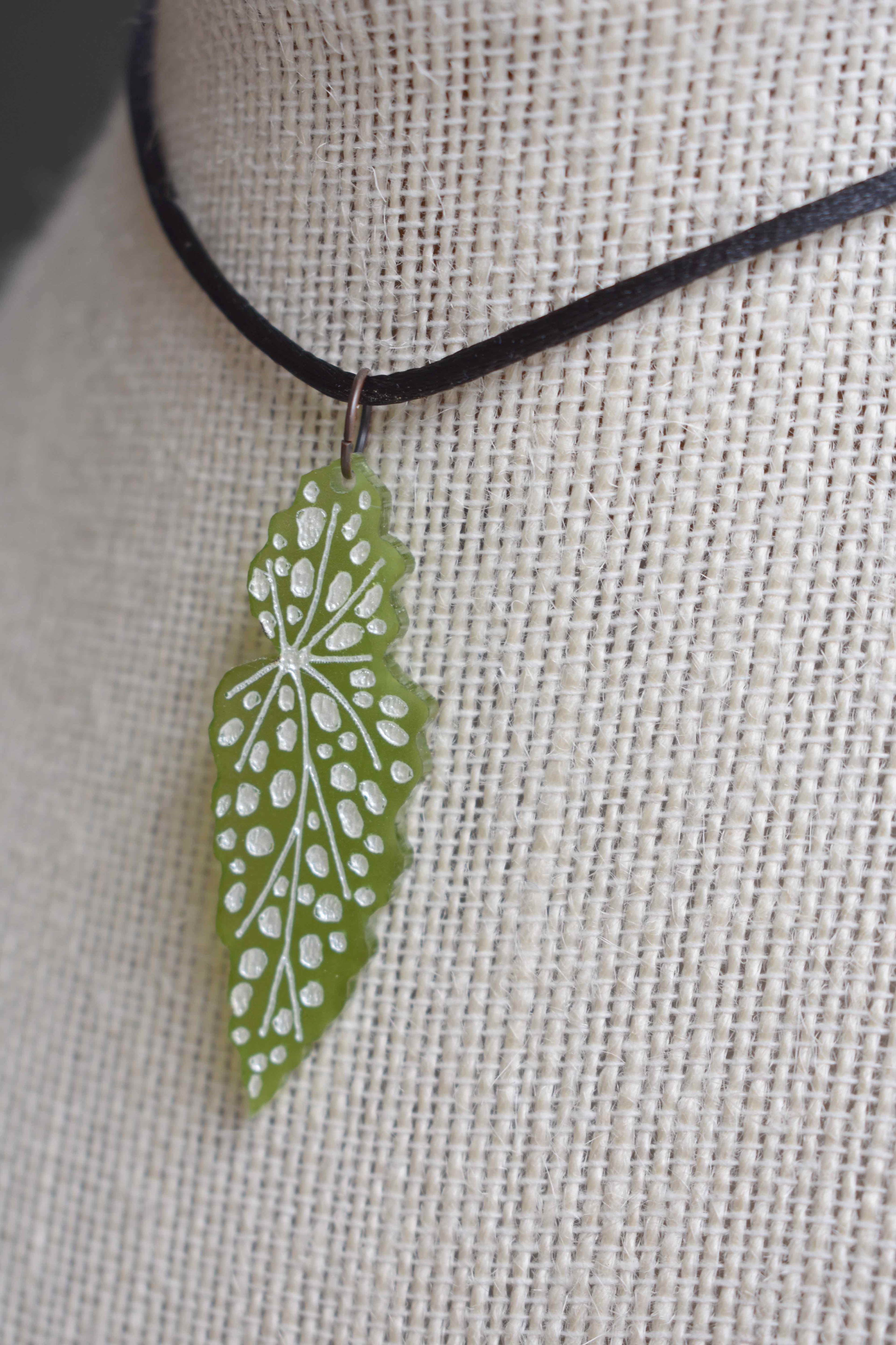 Necklace with satin cord
