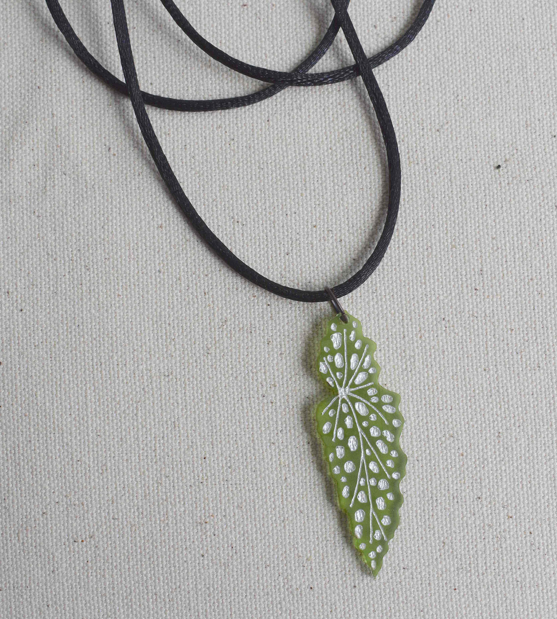 Necklace with satin cord