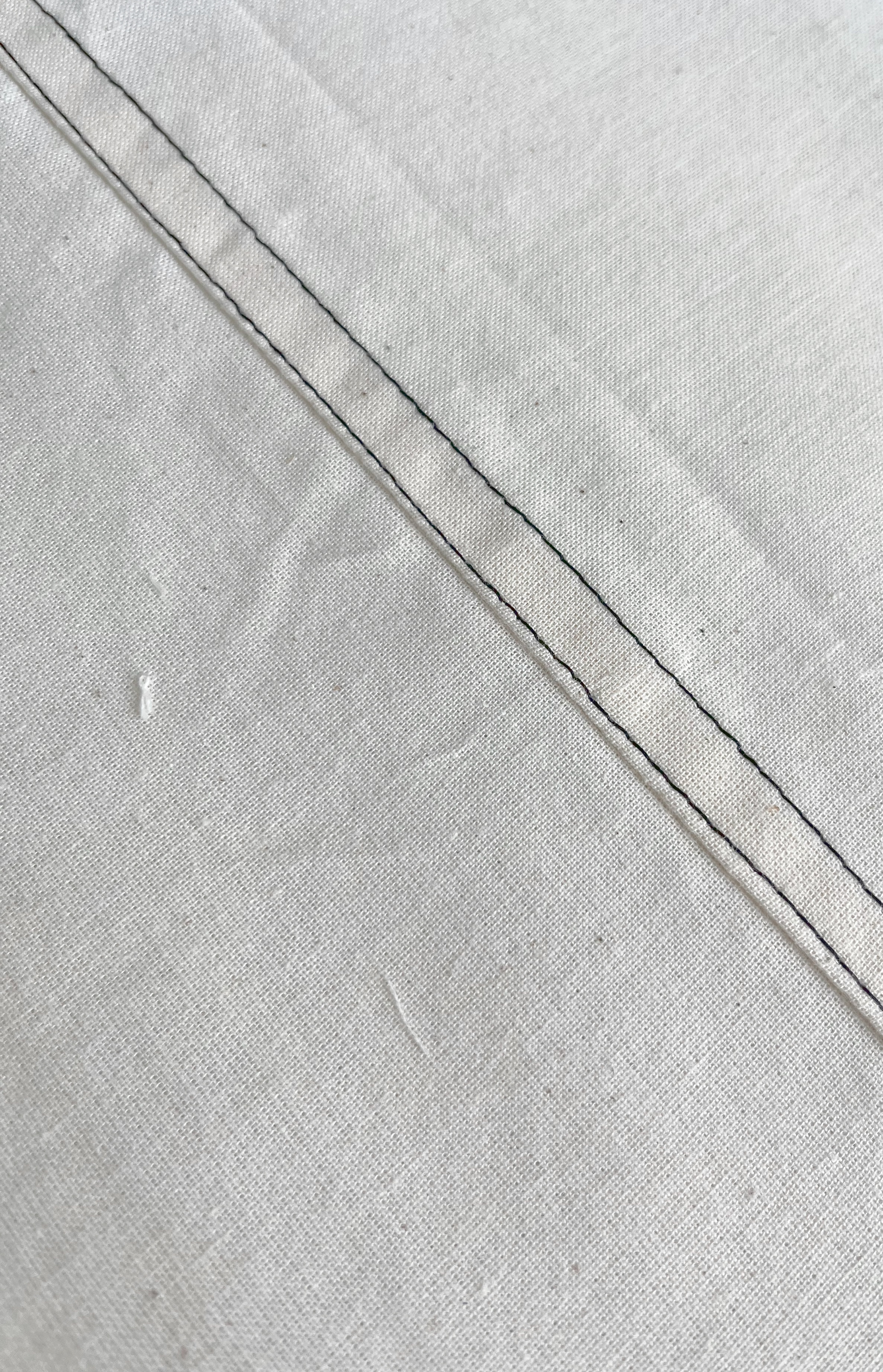 flat felled seam closeup