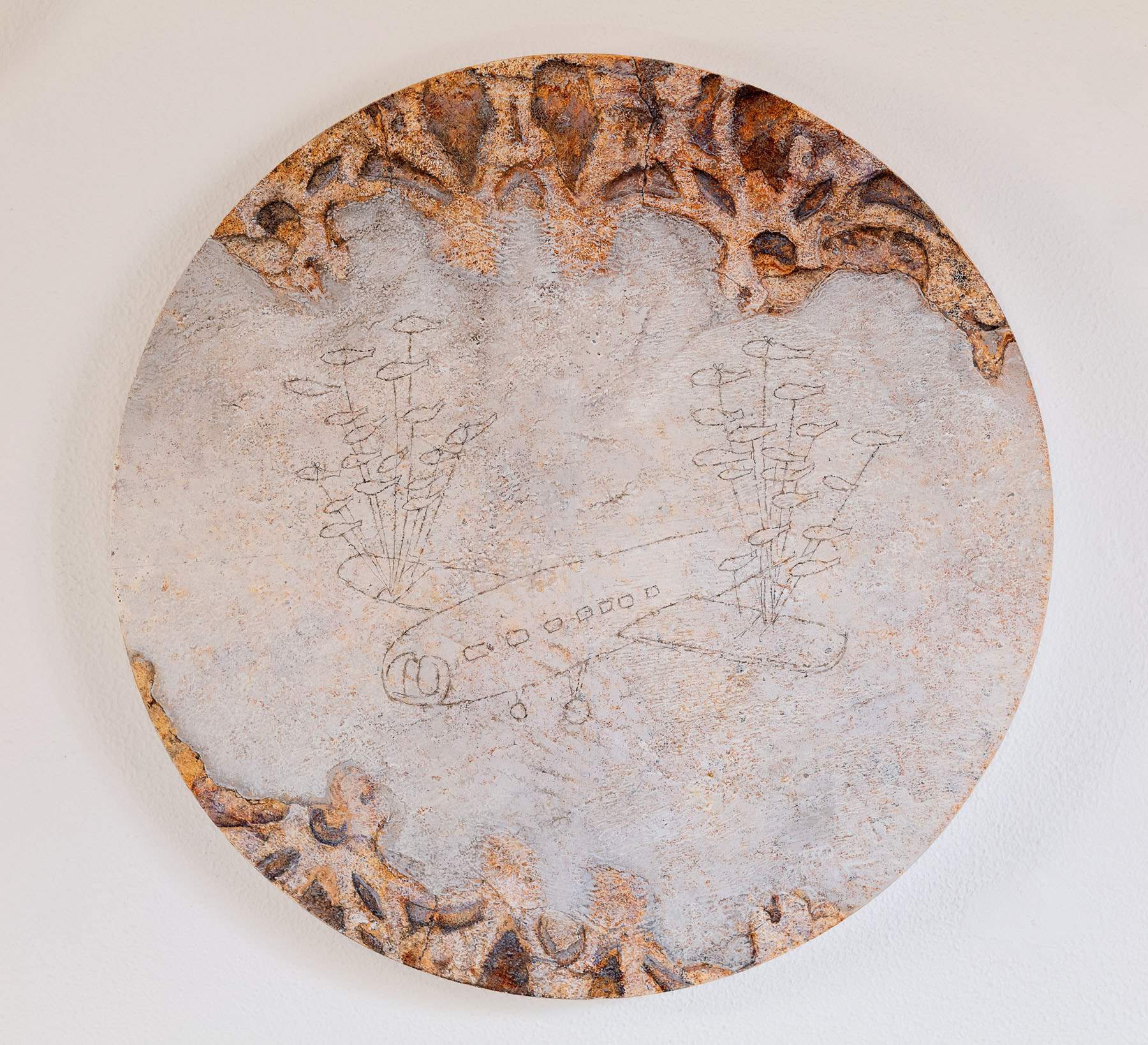 Oil on wood 44.5 cm.