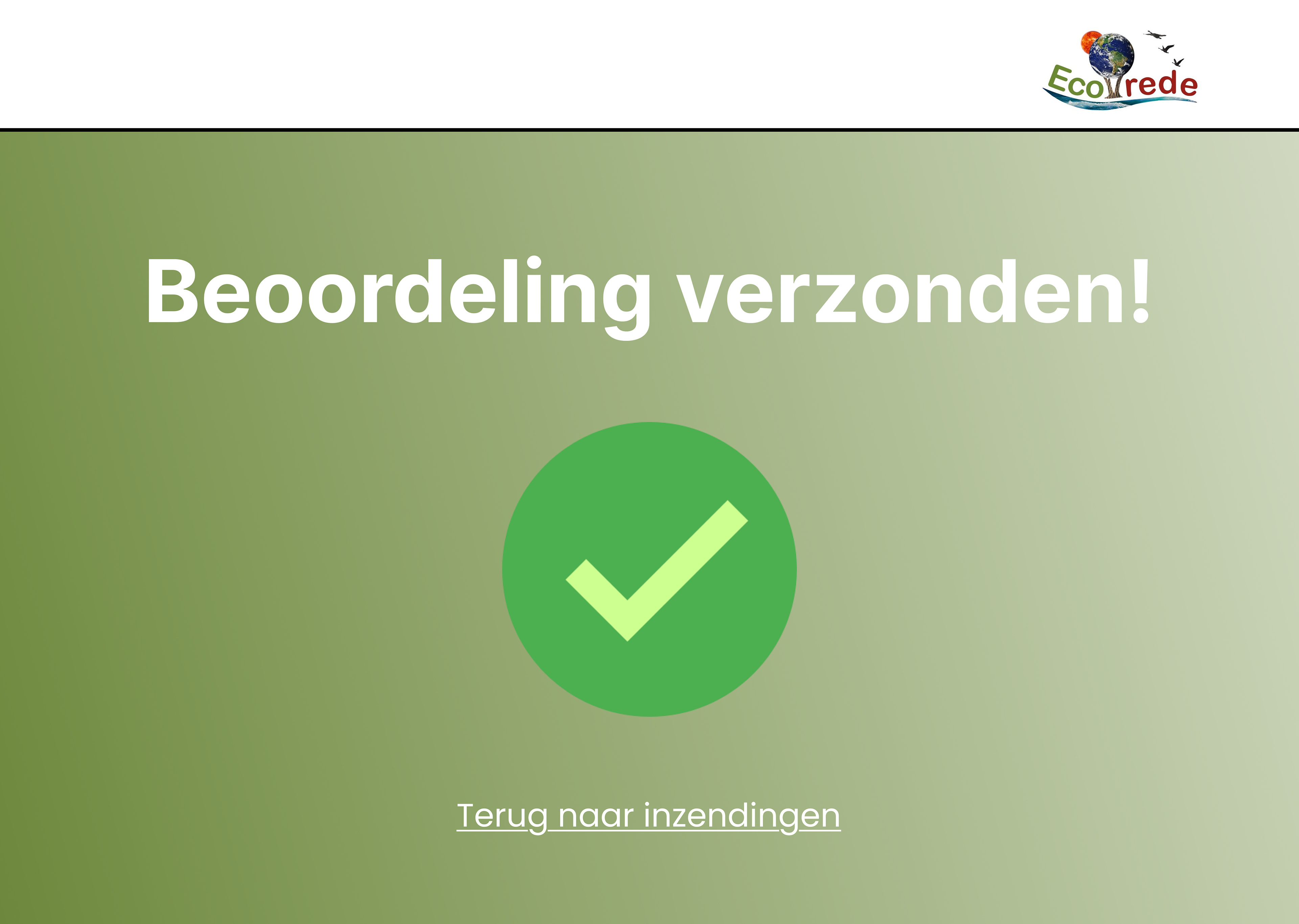 Bevestiging / feedback bij beoordelen concept