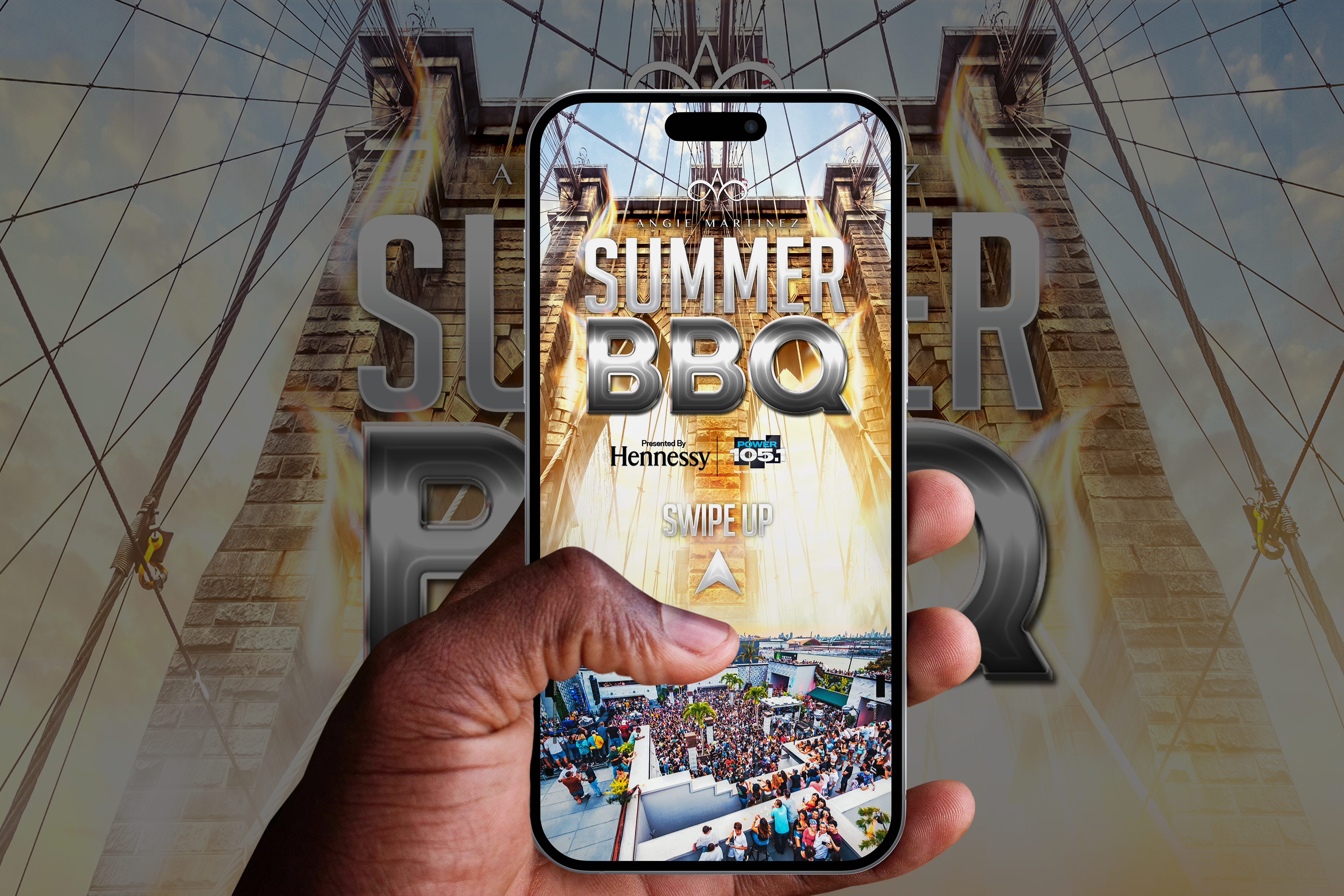 Swipe up promotion graphic