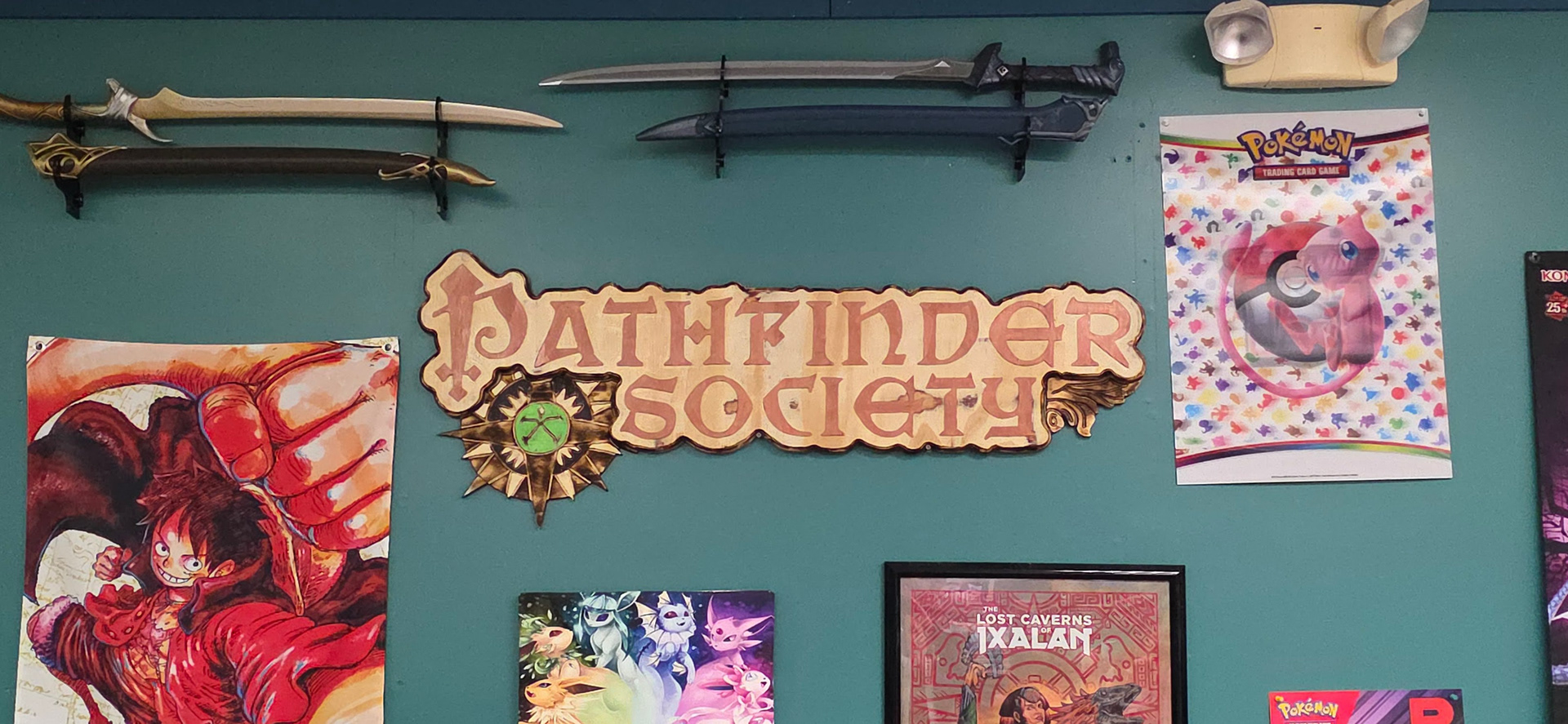 Nerd HQ had a customer present them with this super nice wooden plaque for Pathfinder society on the night of the very first game in the new lodge. They did it free of charge, and it's a REALLY nice plaque. 