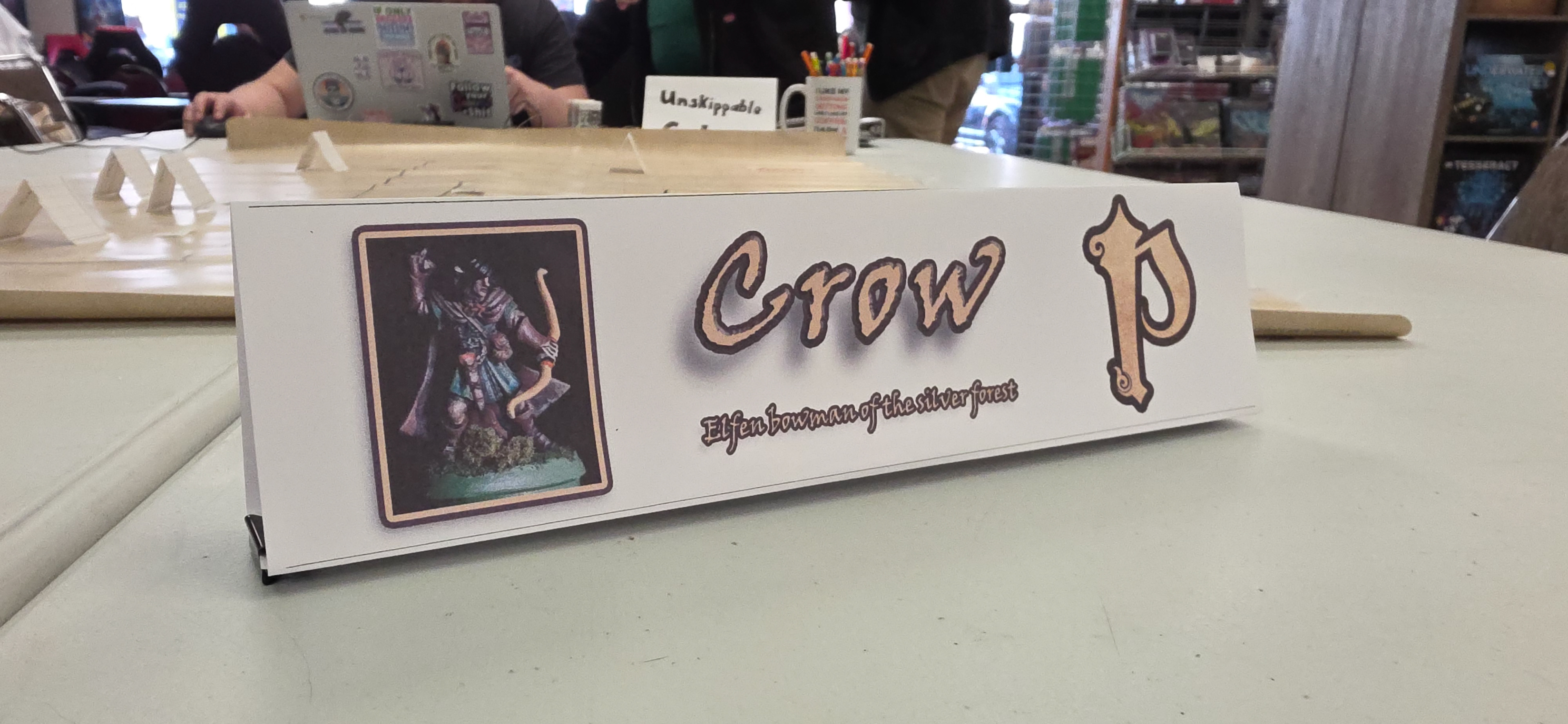 My little table tent for Crow, my elven ranger. 