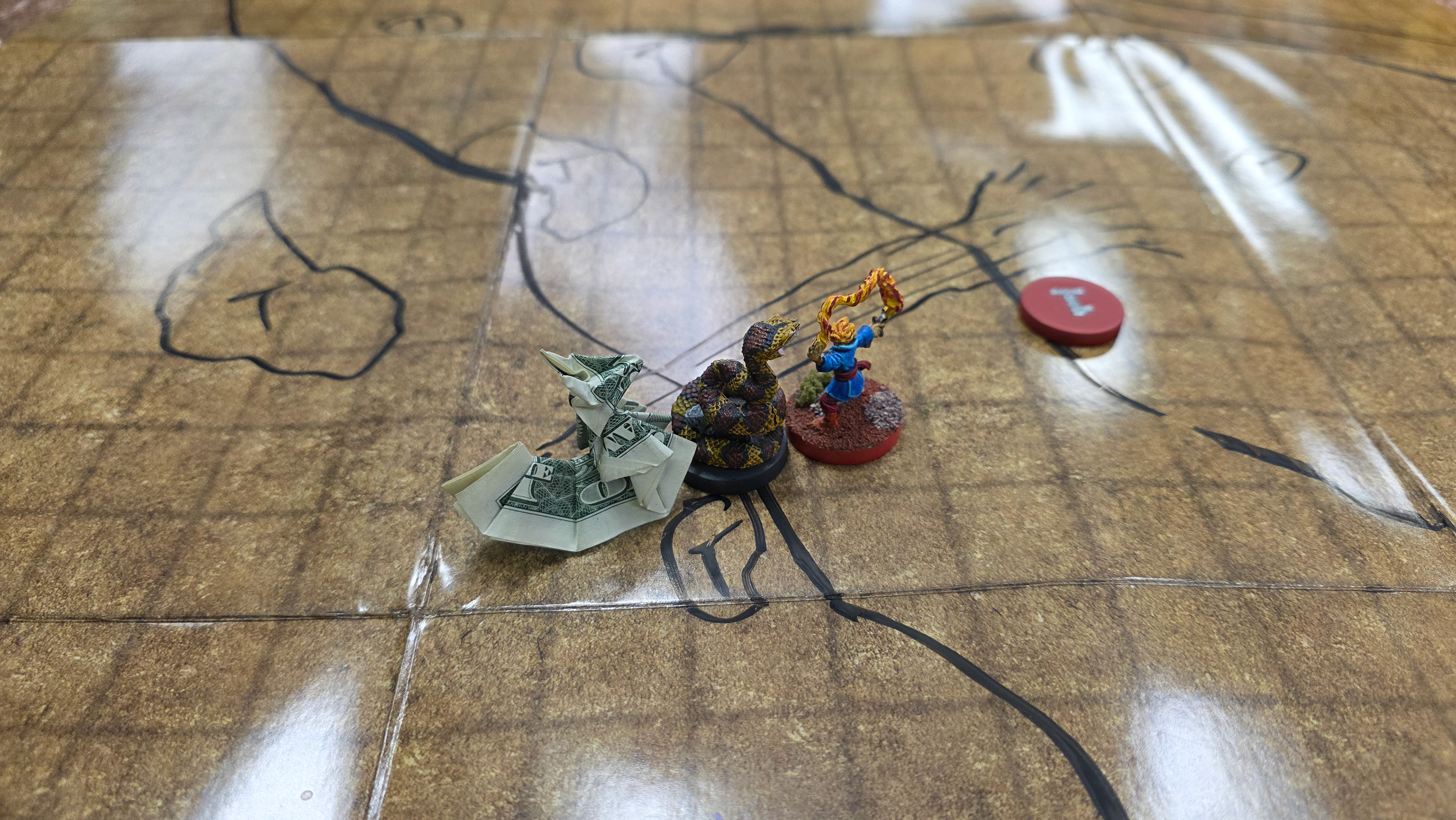 This has to be the most creative Pathfinder miniature I've ever seen. Dollar bill folded into an origami. 