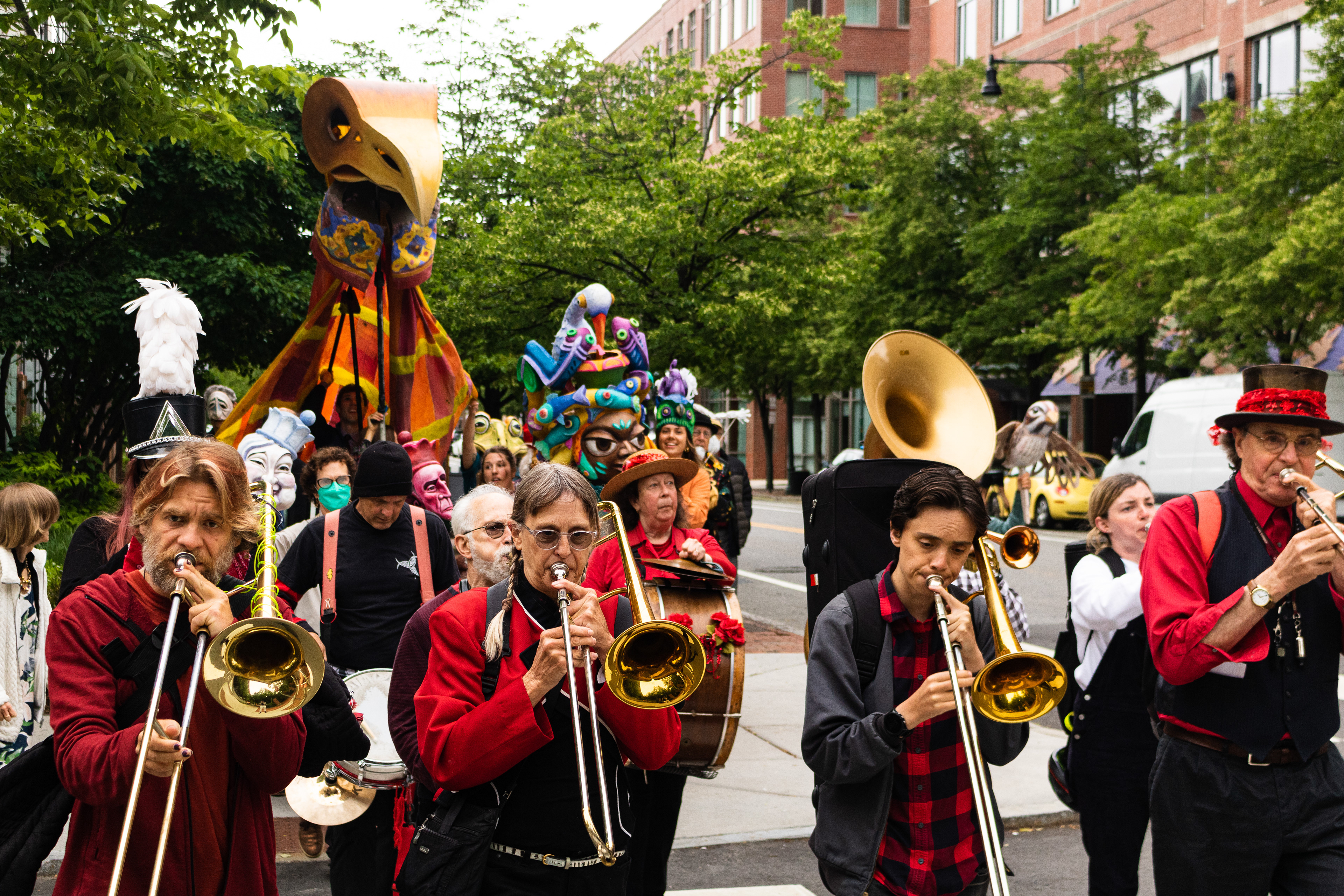 Musicians march