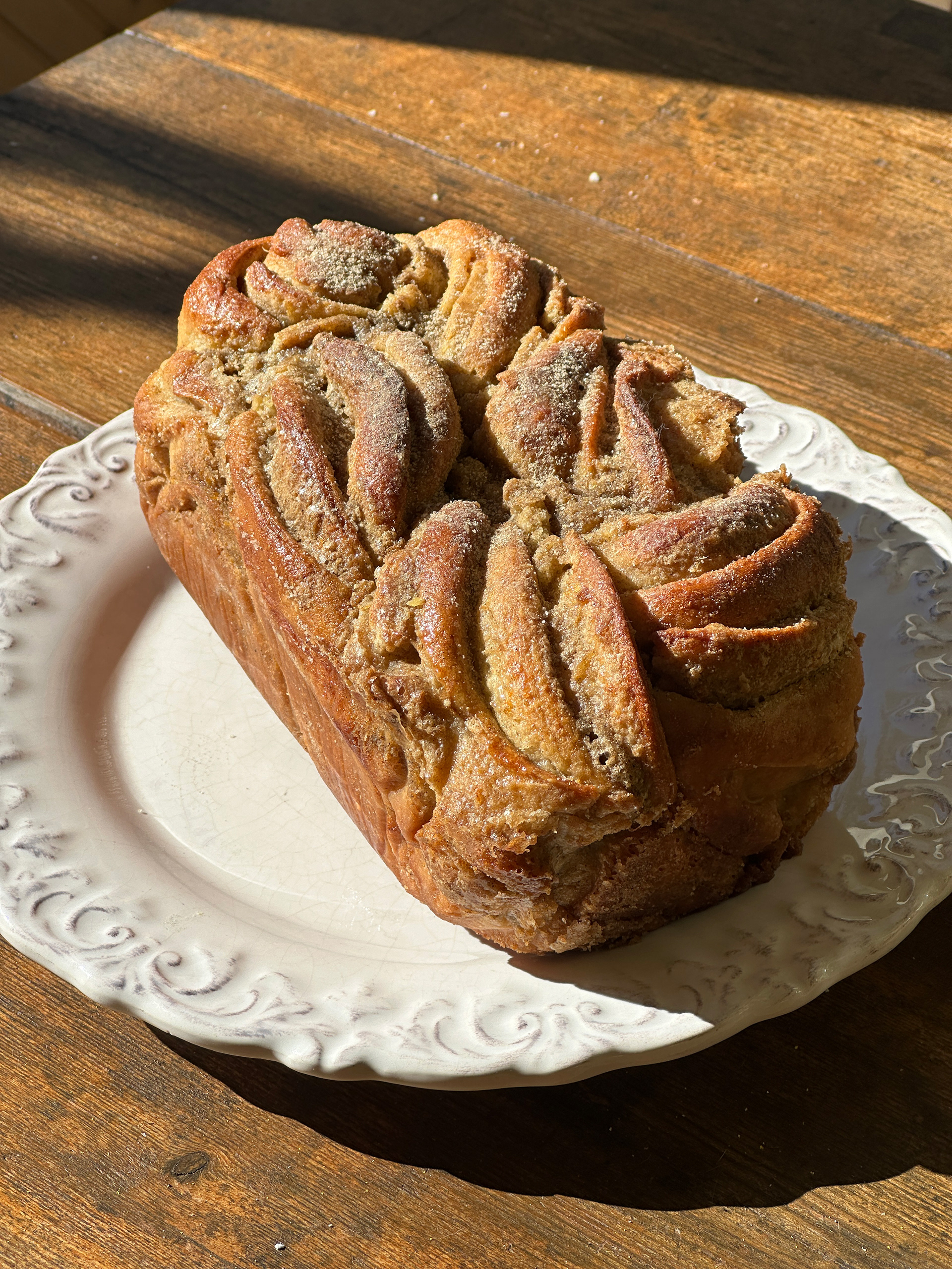 A braided Cinnamon Babka.