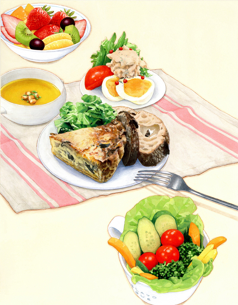 集英社文庫・三宮麻由子さん著 「奇跡の食卓」 装画・原画