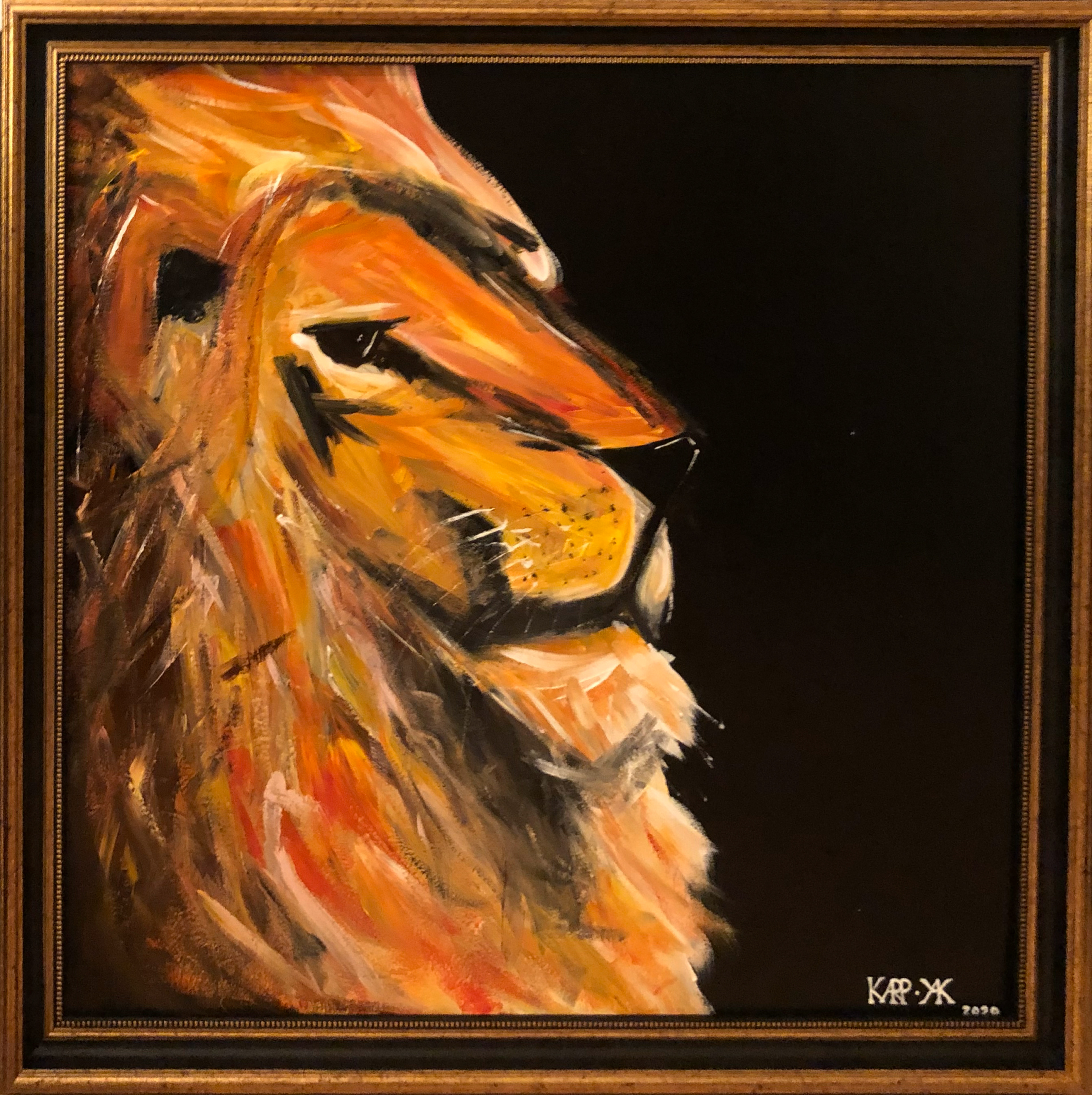 THE LION (2020); acrylic, canvas. SOLD