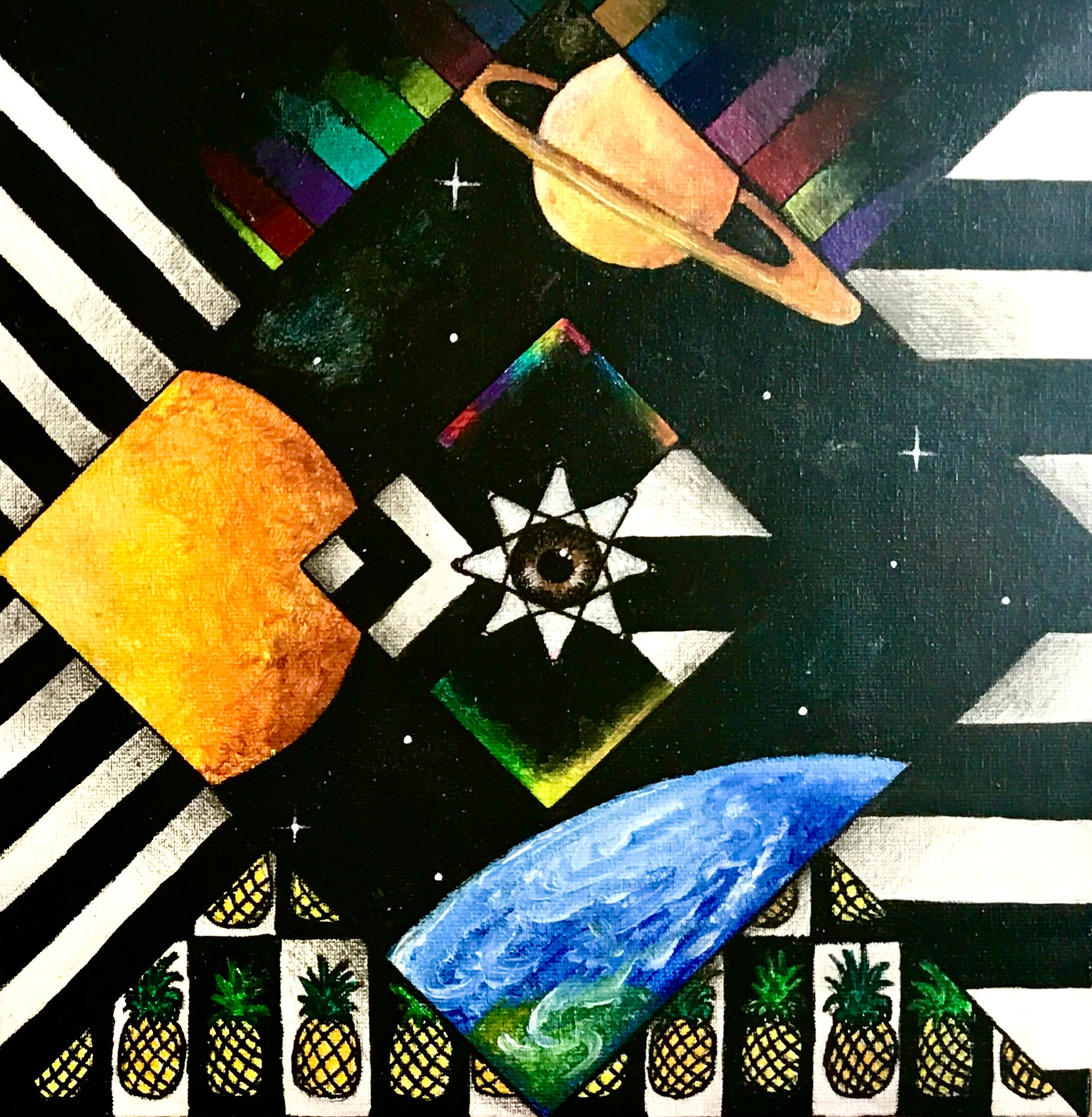 THE EYE INSADE...#1 (2017); acrylic, canvas; 25x25 cm; SOLD