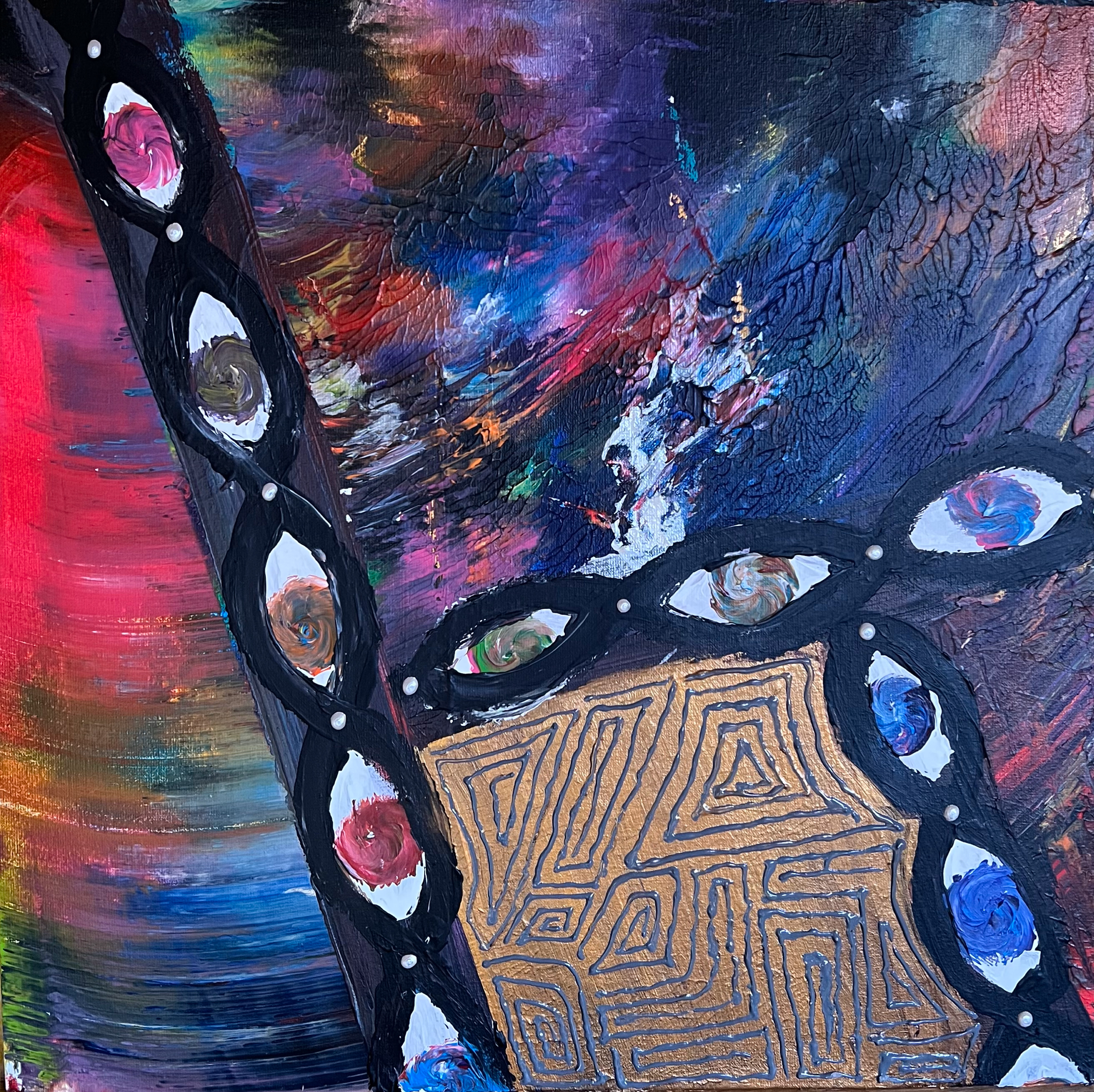 From series “COLORFUL EYES“ #3 (2023); 40x40 cm; Not for sale