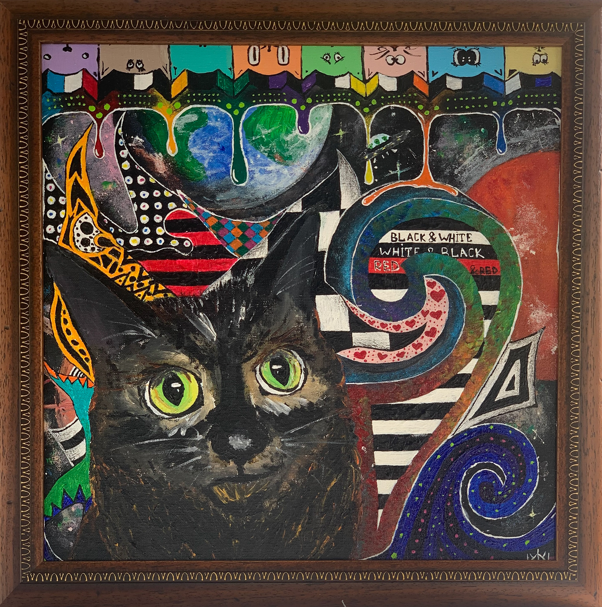 THE CAT (2019); acrylic, canvas; SOLD