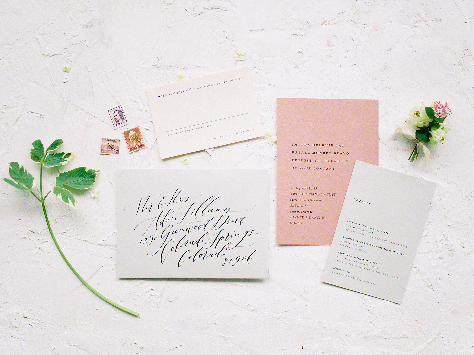 Wedding Invitation Design by Mint and Merit