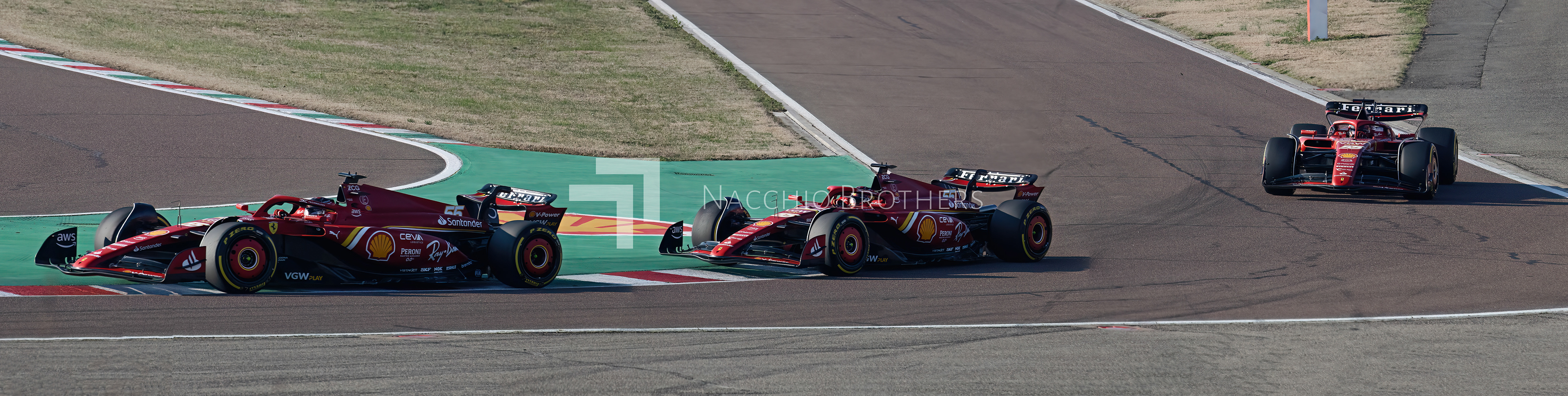 Presentazione nuova Ferrari F1 - Foto con tecnica doppia esposizione