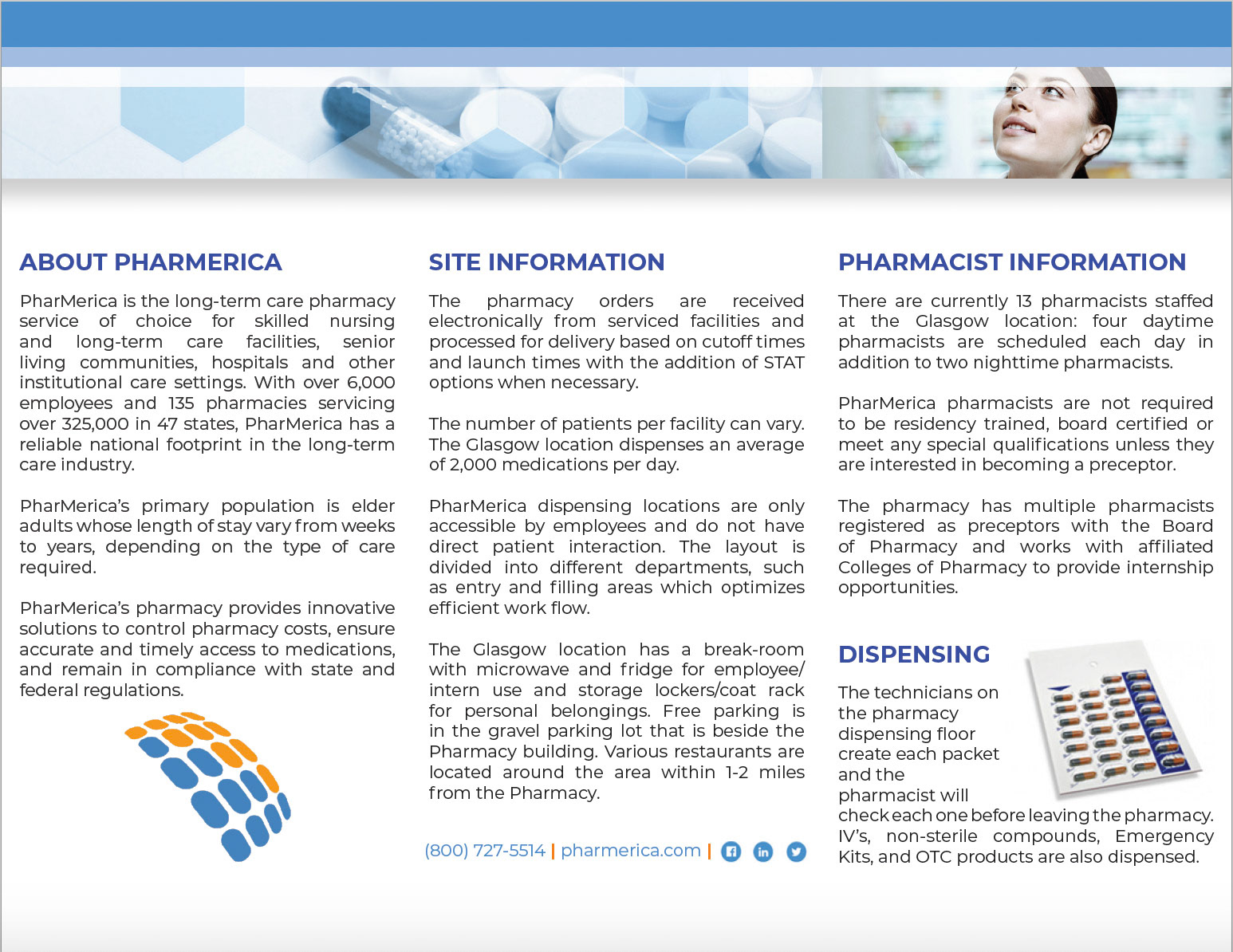 Glasgow Pharmacy Internship Brochure (inside panels)