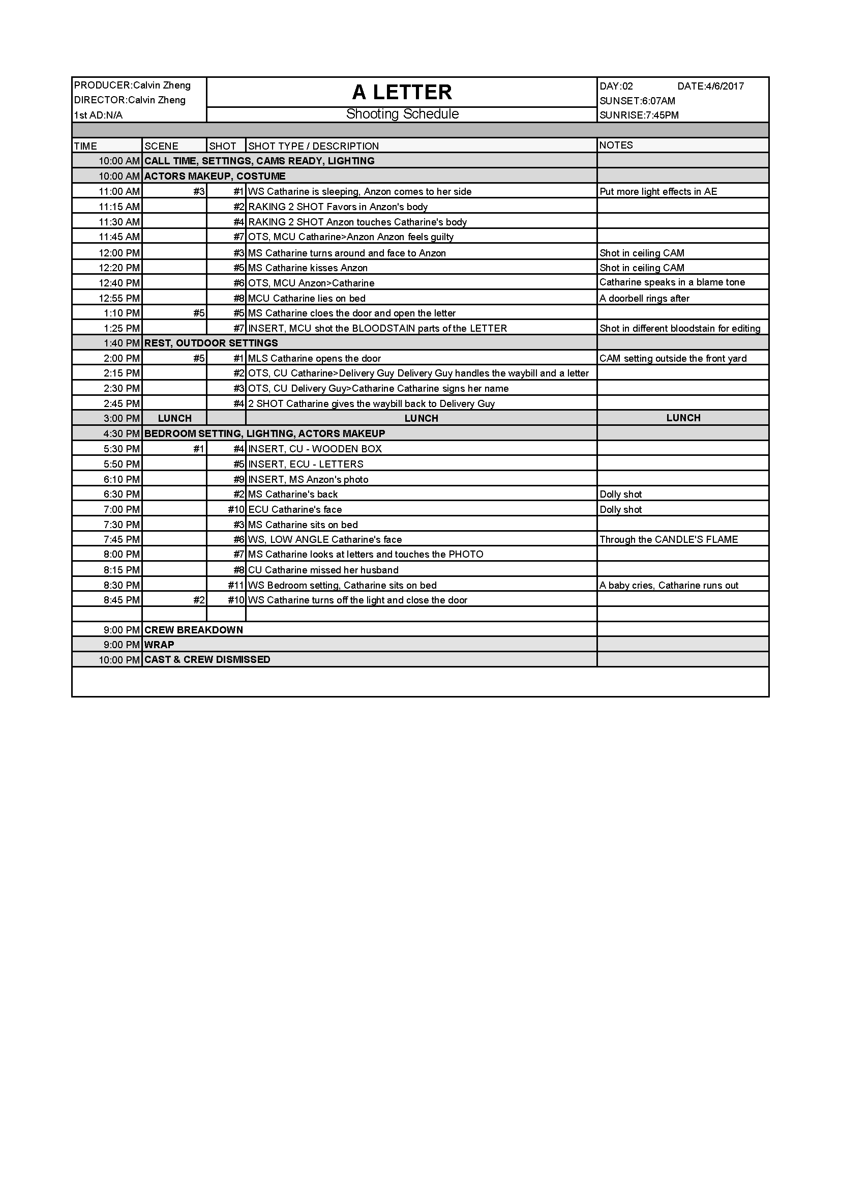 Film Course | A Letter | June 2017 | Los Angeles, USA