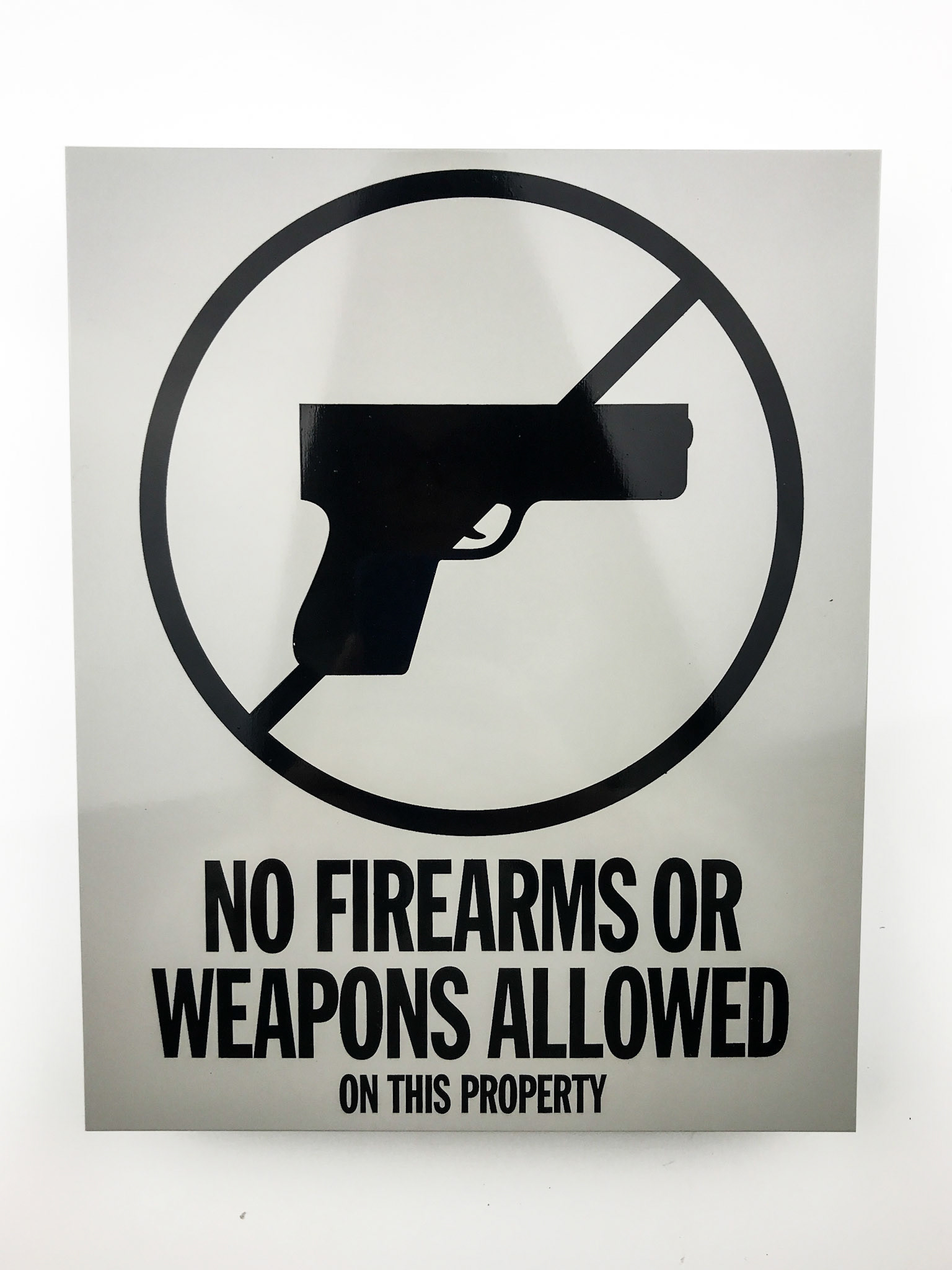 No Firearms Sign