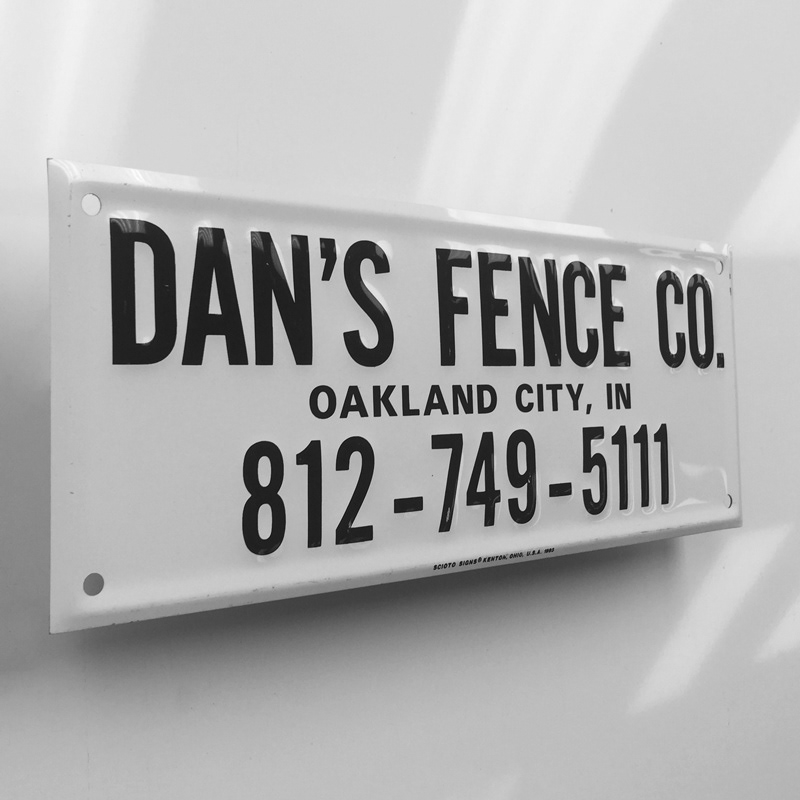 Metal Fence Sign