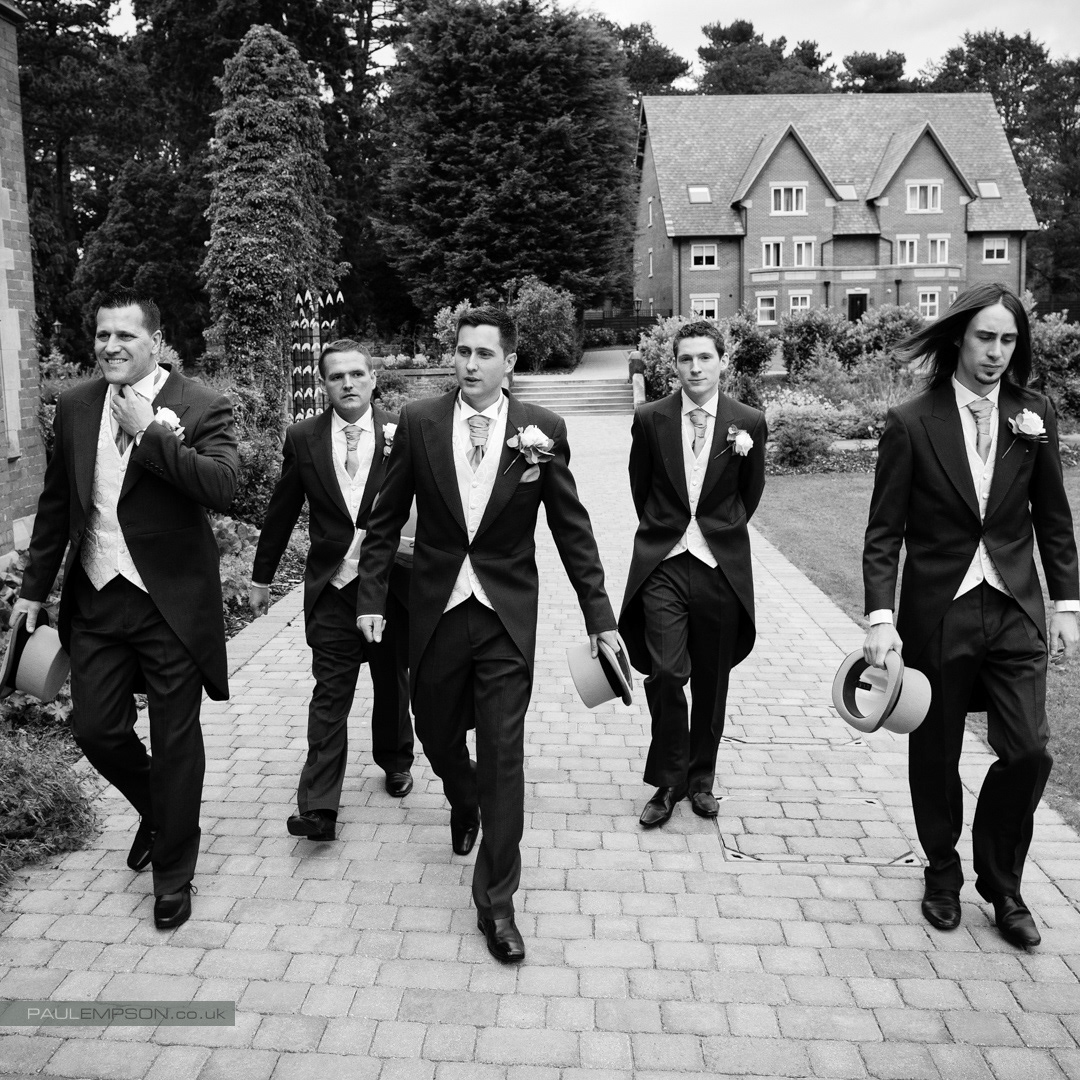 Rockliffe Hall Wedding Groom & Groomsmen arrive