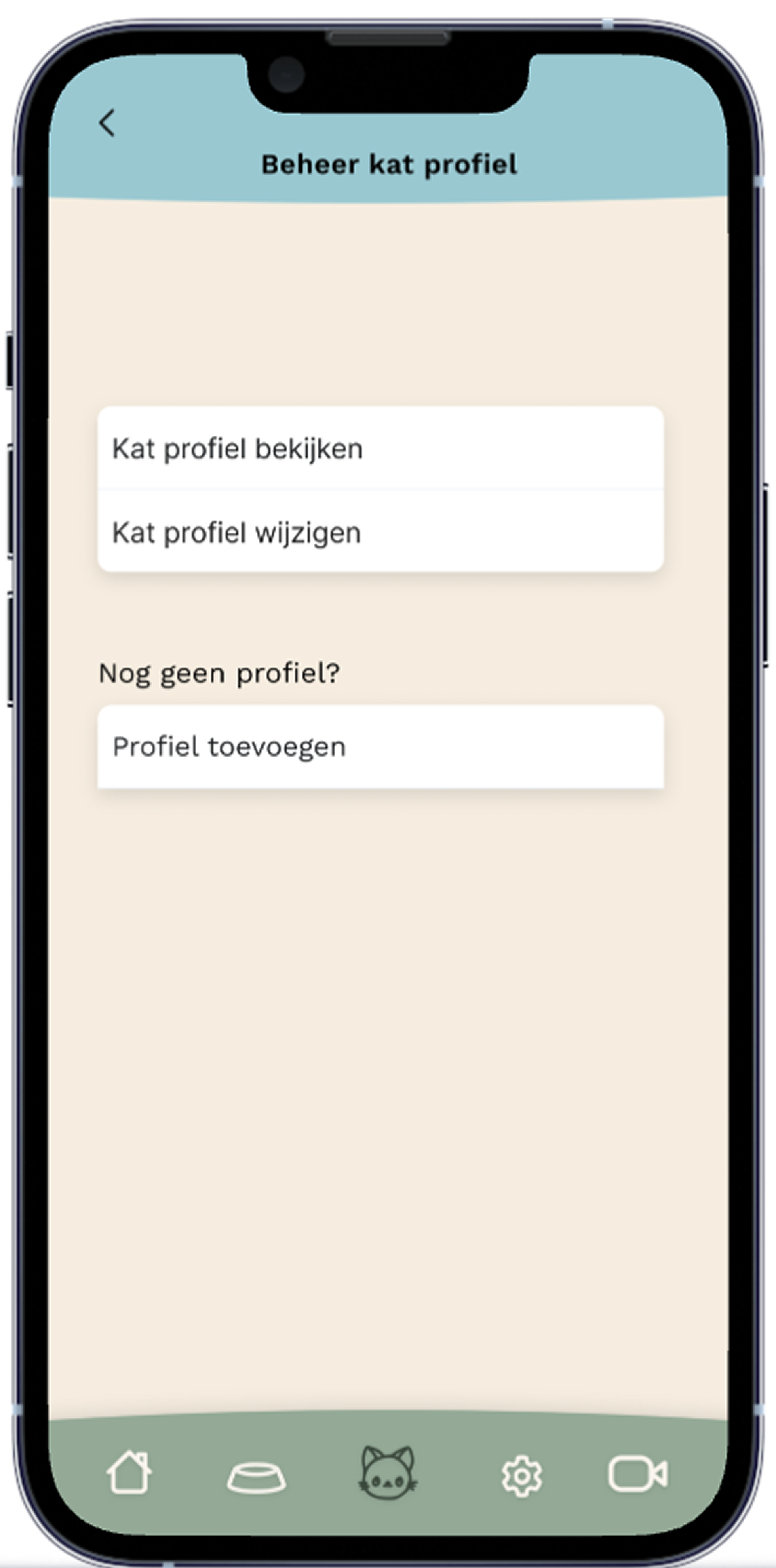Kat profiel beheren