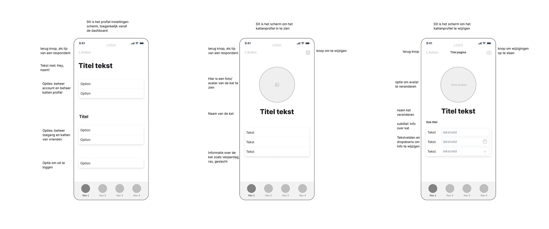 Wireframes Iteratie 2