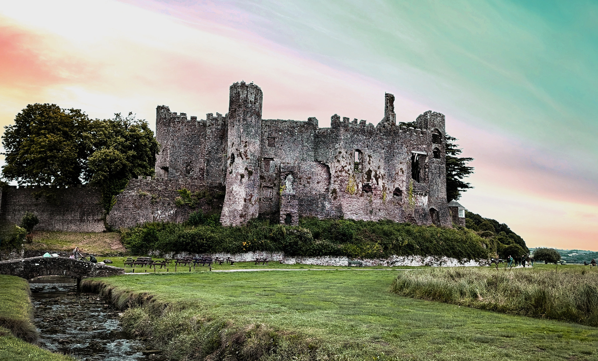 "Evening Sky at Laugharne" by Mike Jones