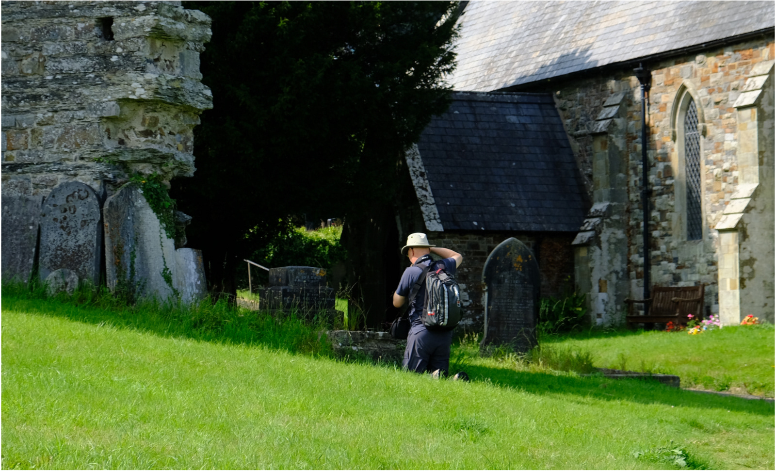 "Who's behind you?" by Margaret Jones