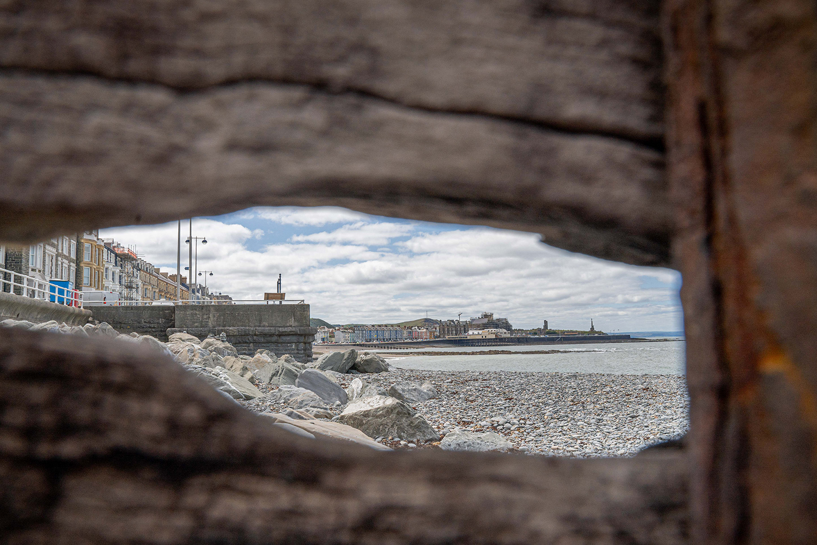 "Through the groyne" by Jan Evans