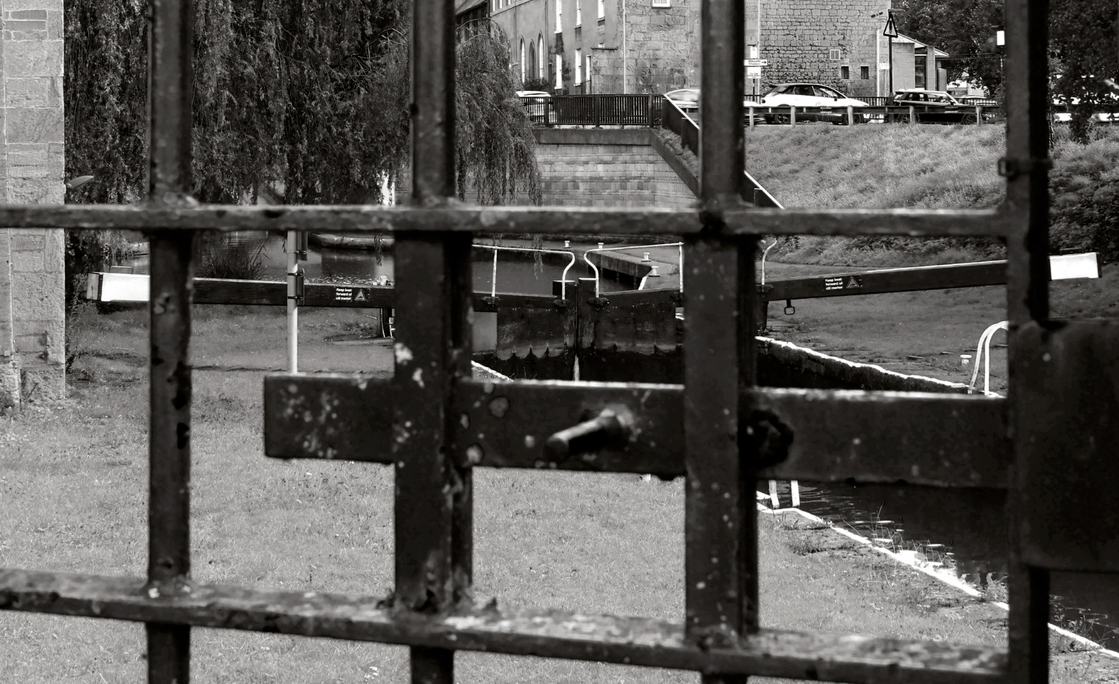 "A gate through a gate.....a lock through a lock"