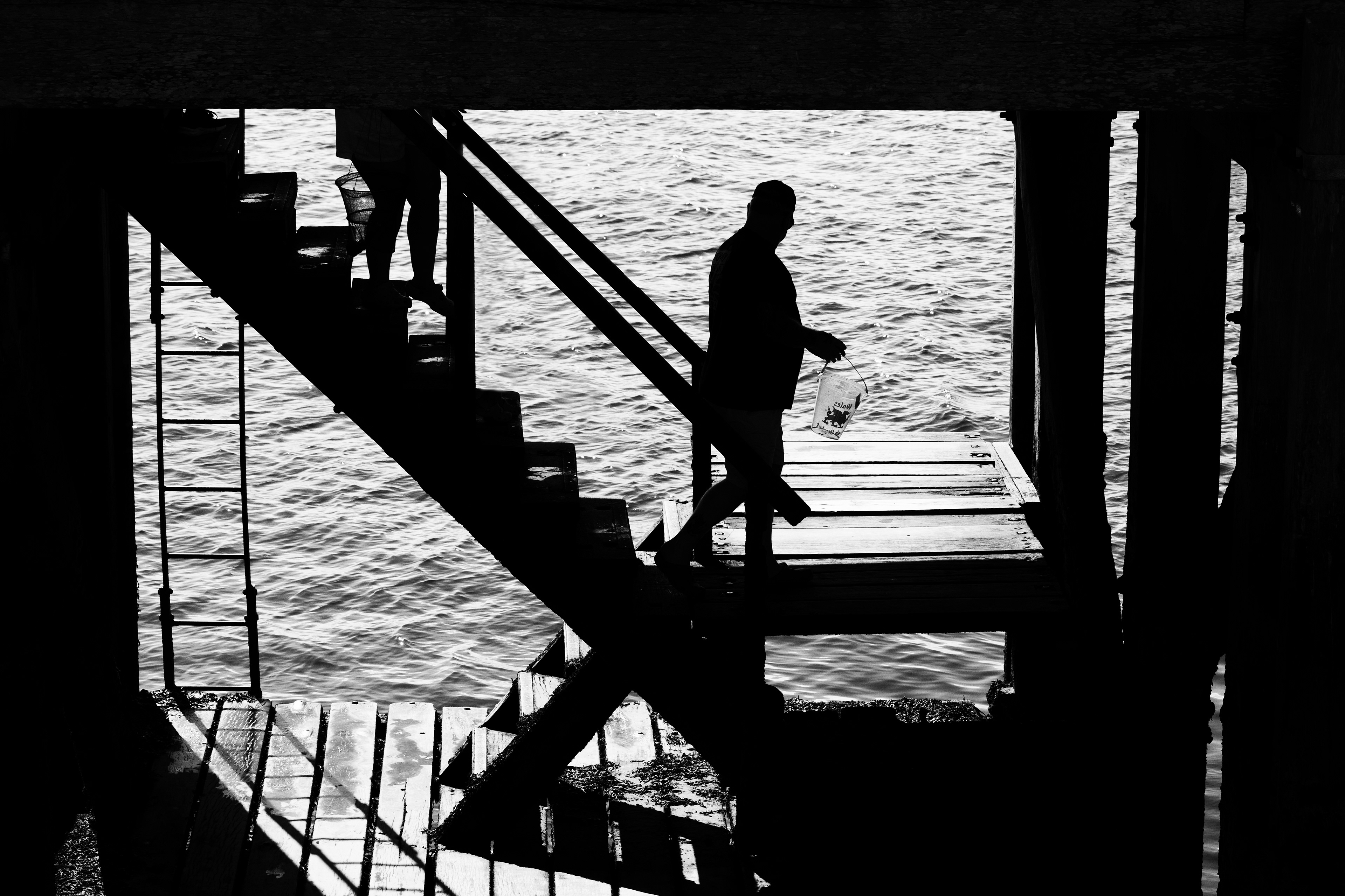 "Crabbing off the pier" by Colin Price