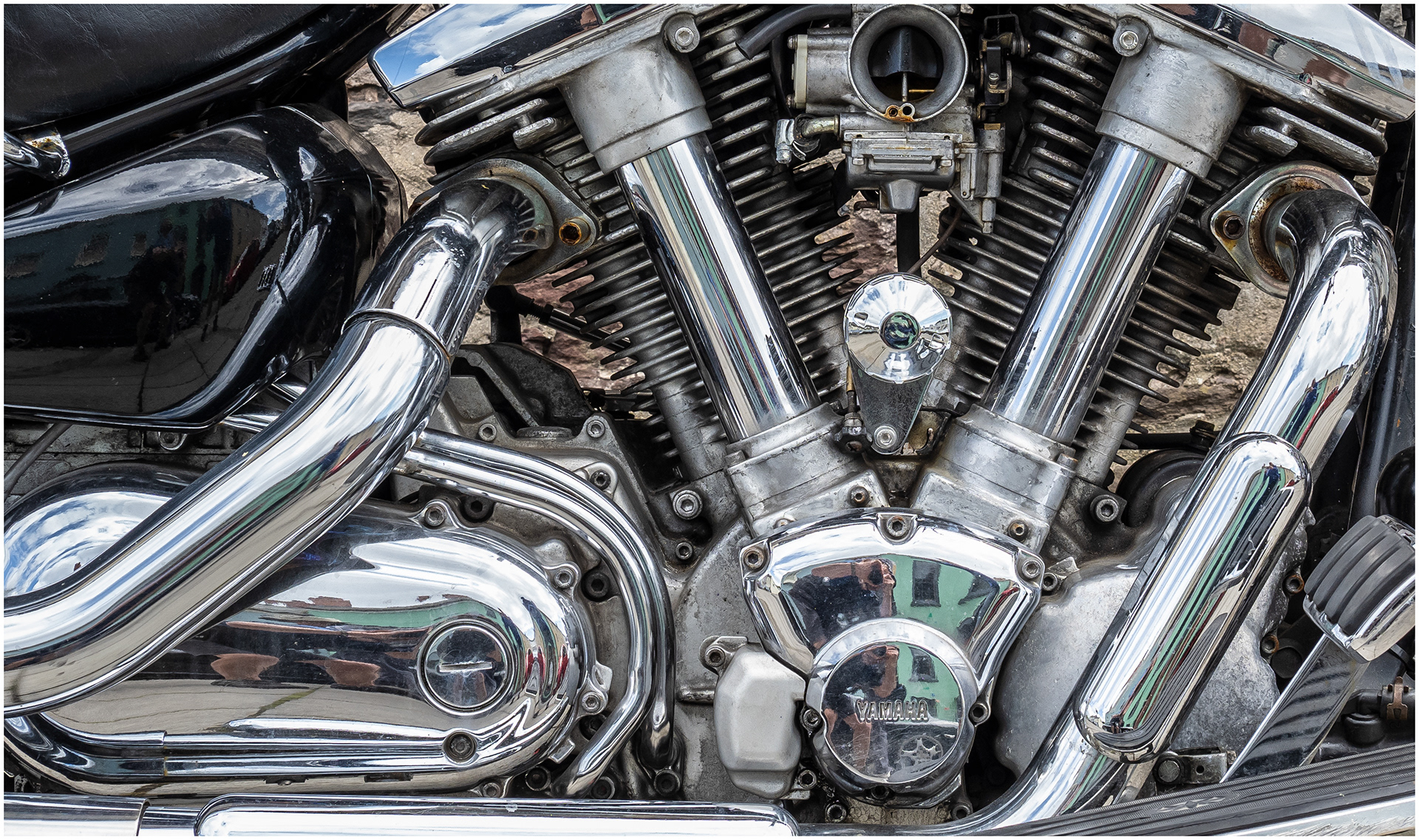 "V on the V twin" by Viv Evans